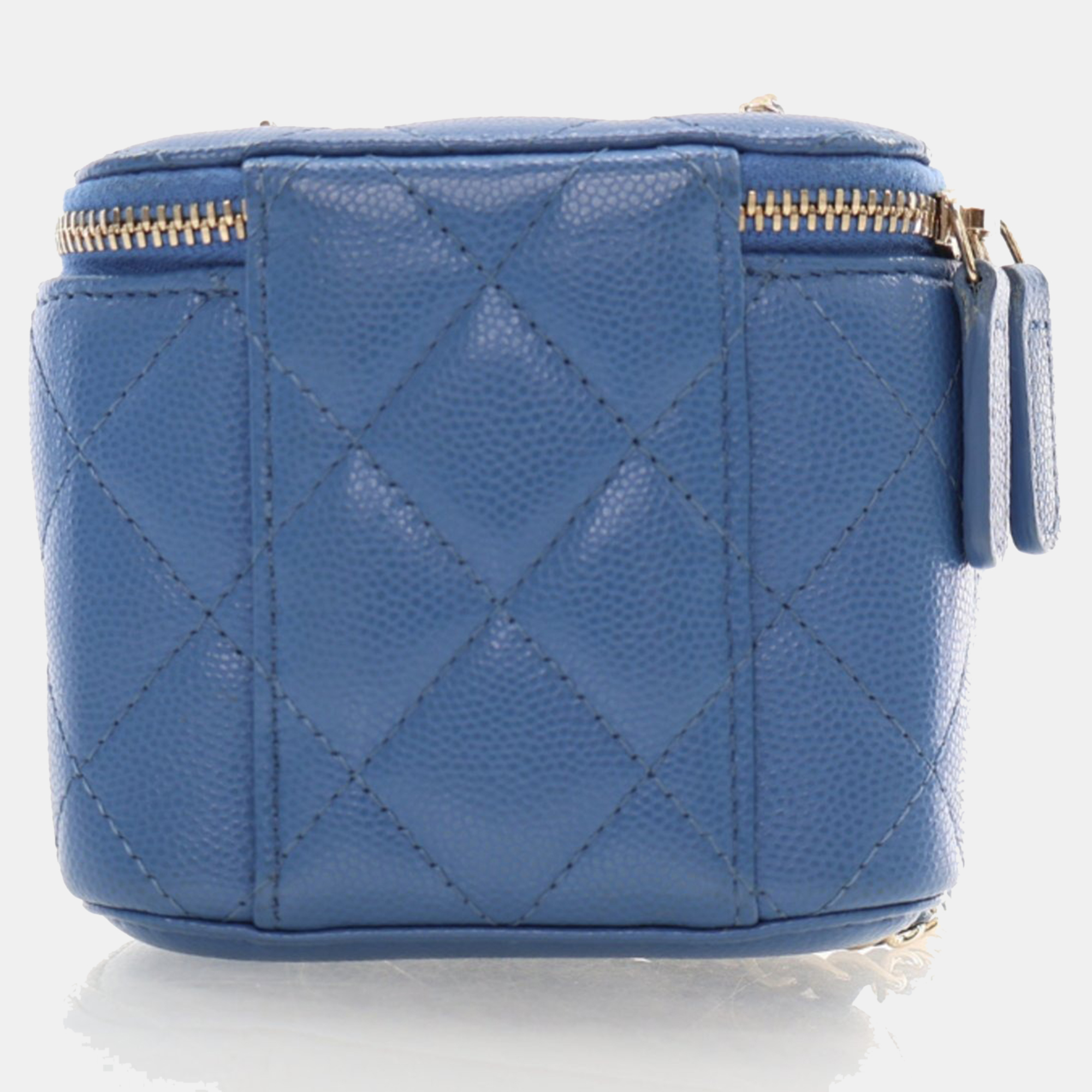 Chanel Mini Light Blue Caviar Vanity 