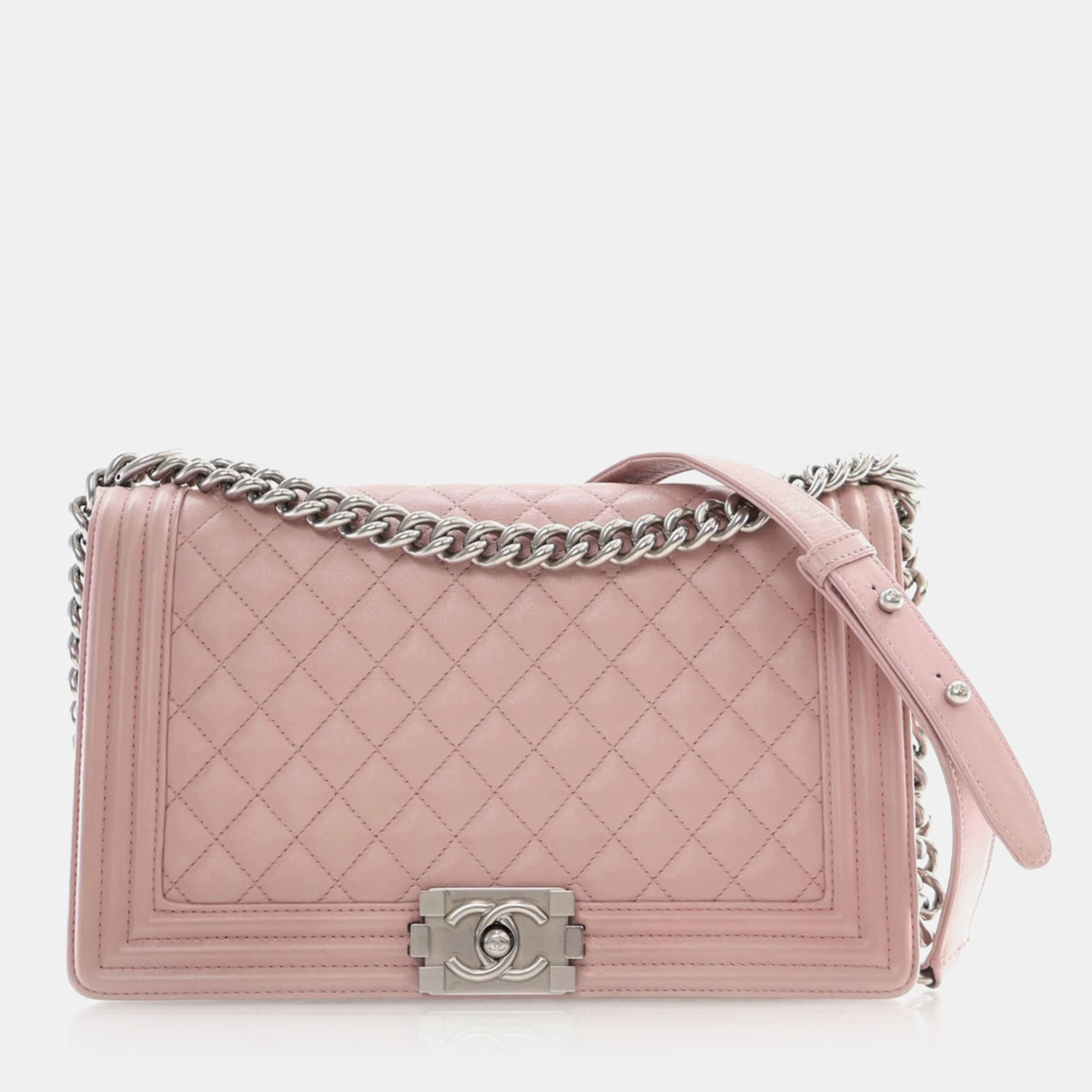 

Chanel Boy Bag New Medium Pink Calfskin