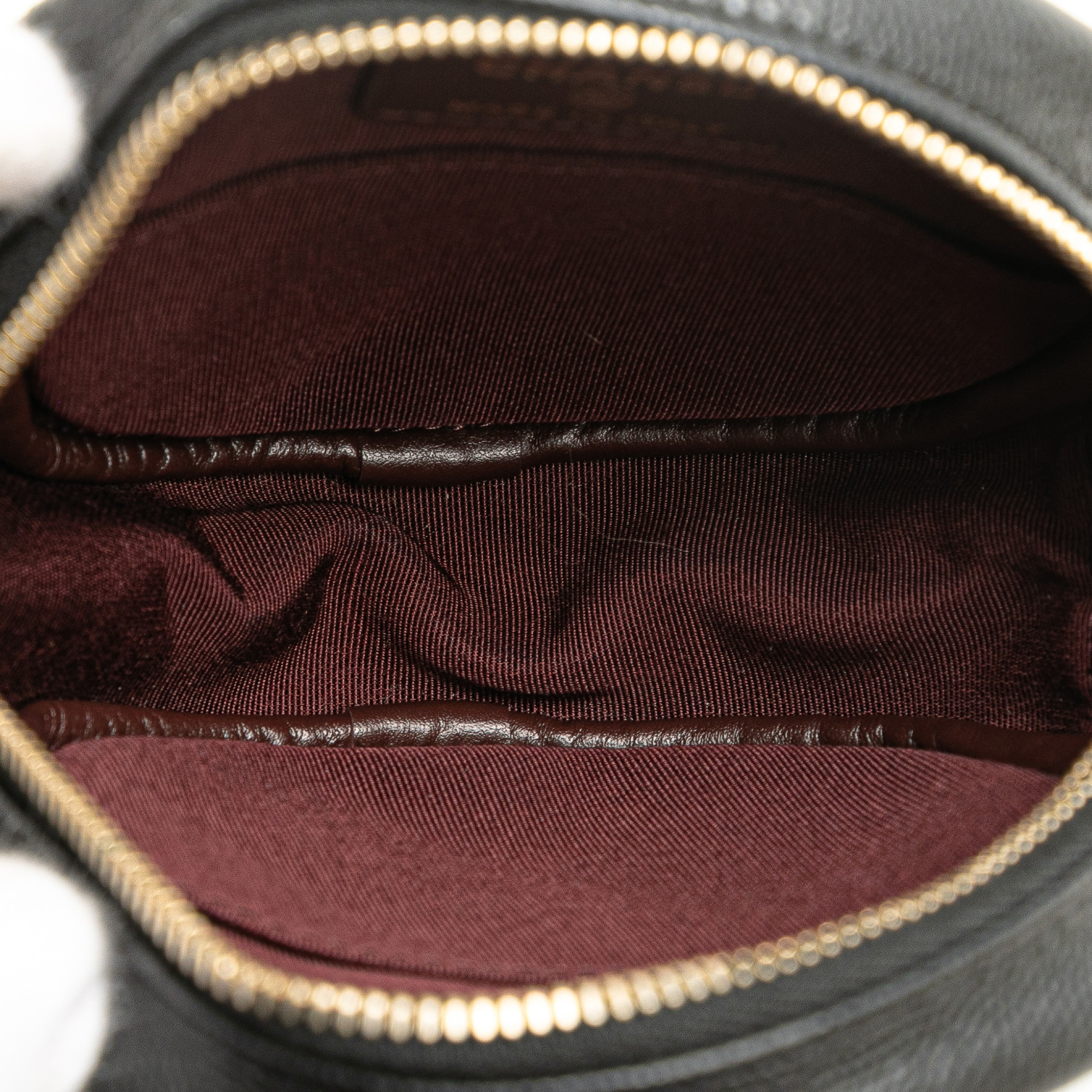 Chanel Black CC Quilted Caviar Round Clutch With Chain 