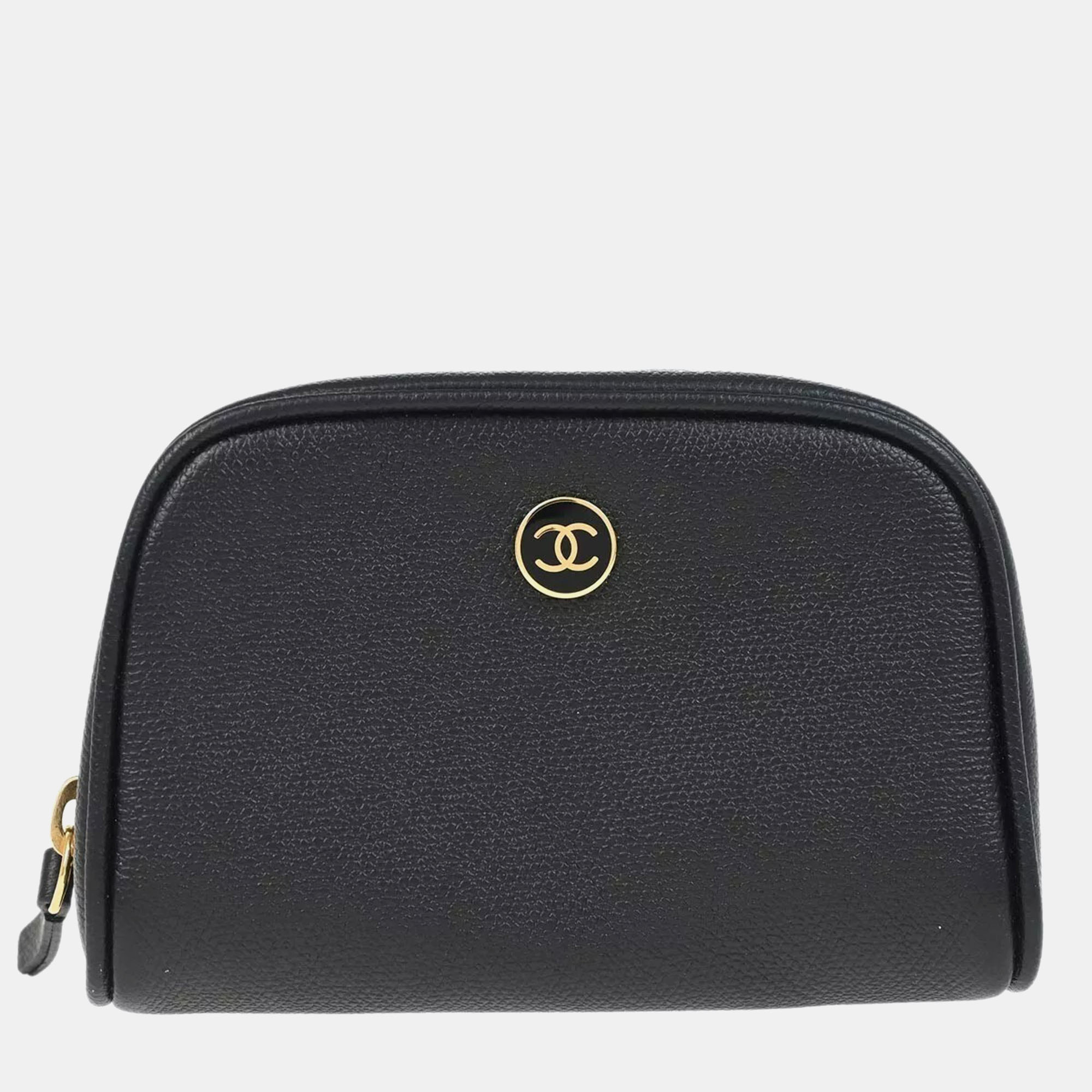 

Chanel Black Caviar Leather Cosmetic Pouch