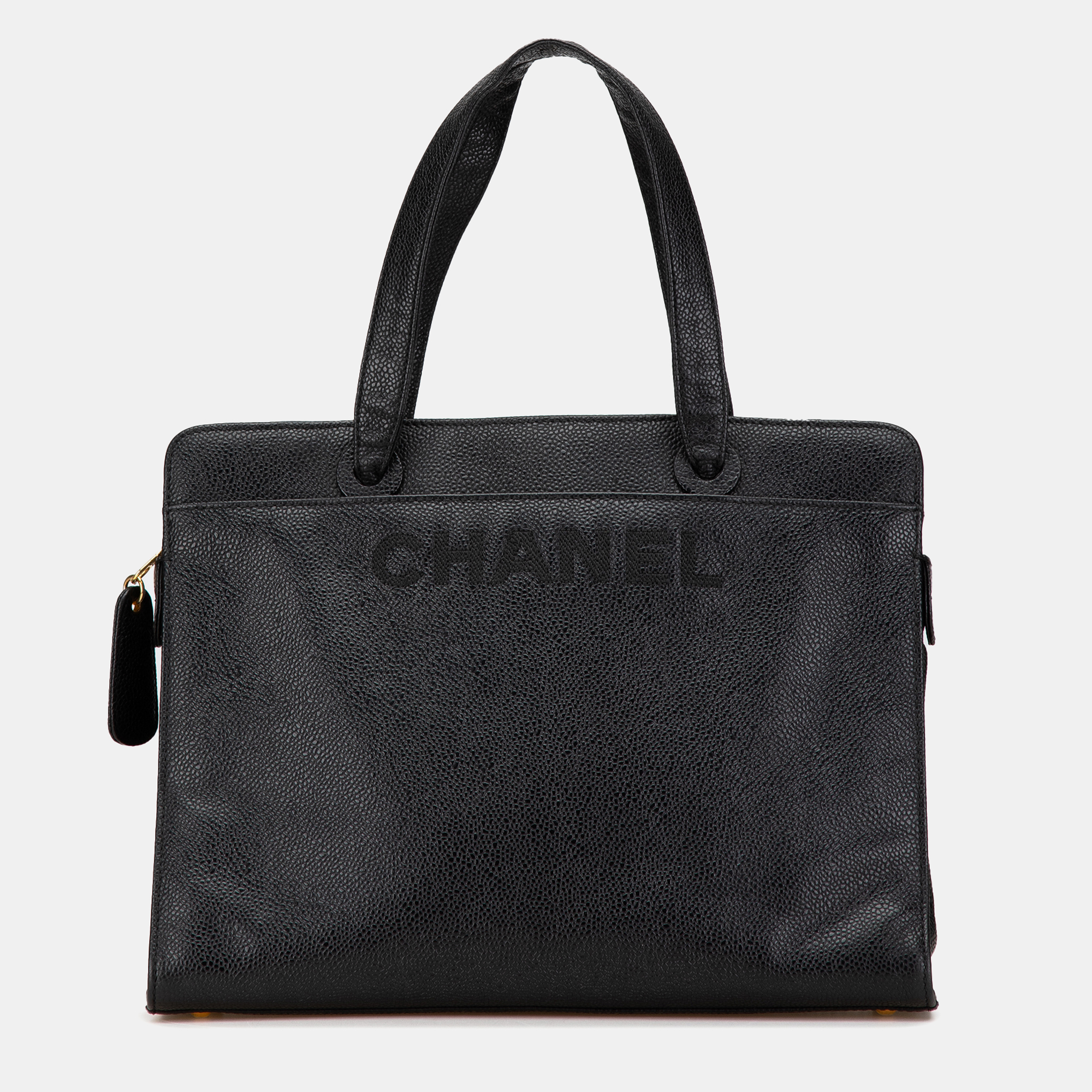 

Chanel Black Caviar Zip Handbag