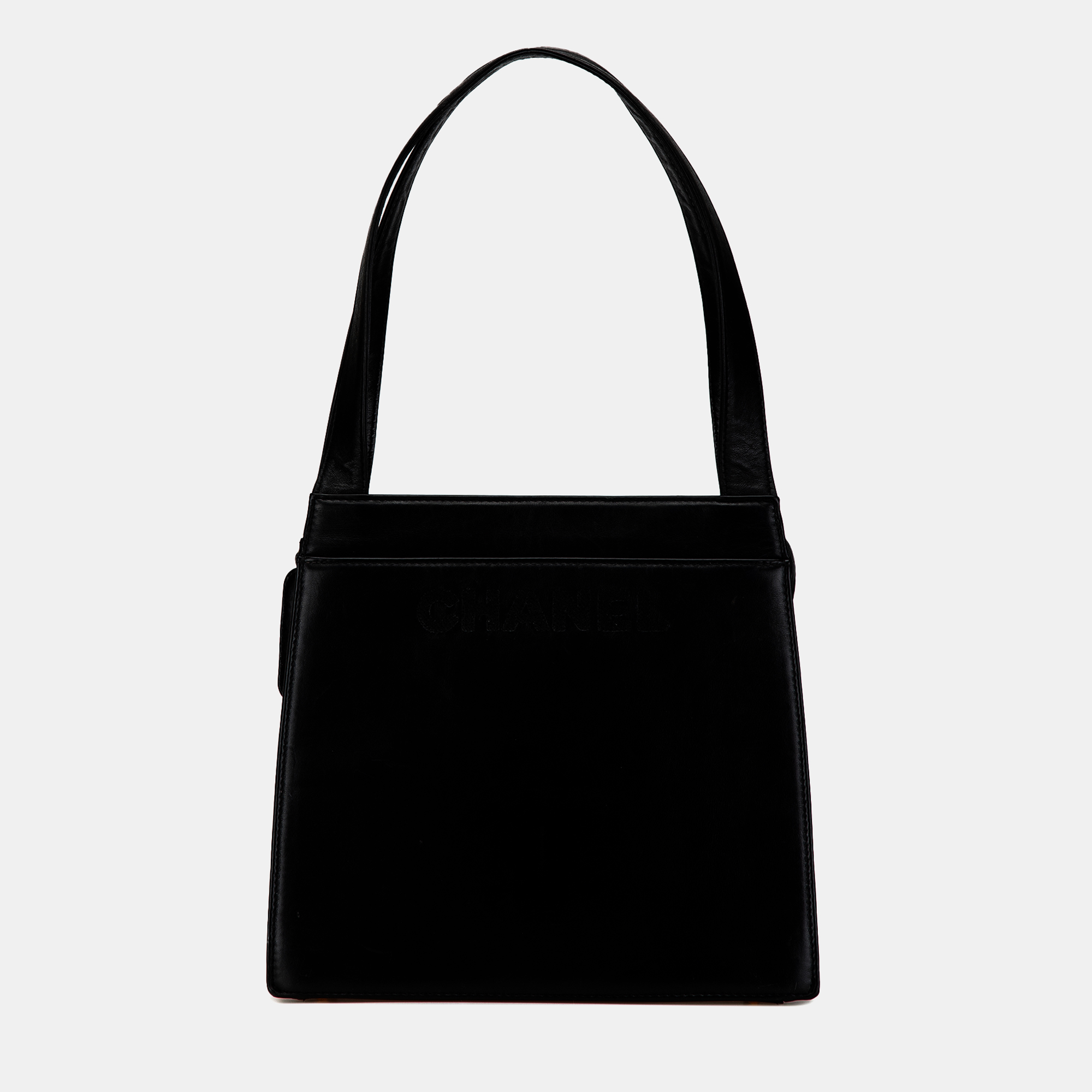 

Chanel Black Lambskin Logo Tote