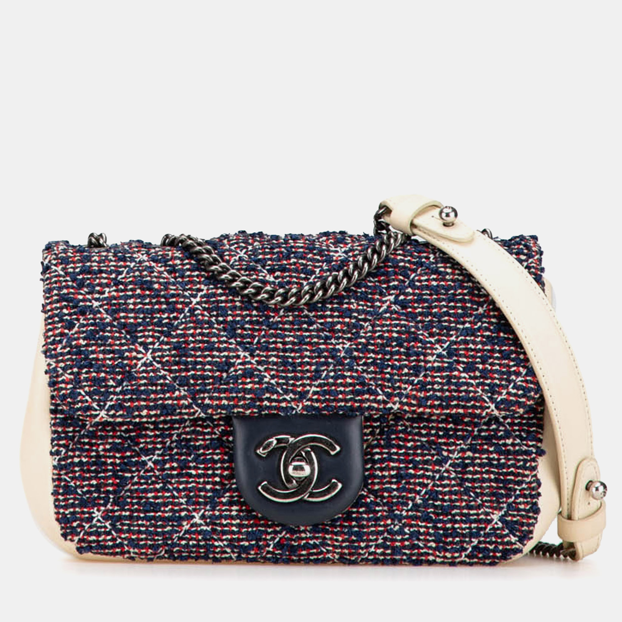 

Chanel Multicolor Tweed Mini Rectangular Flap Bag