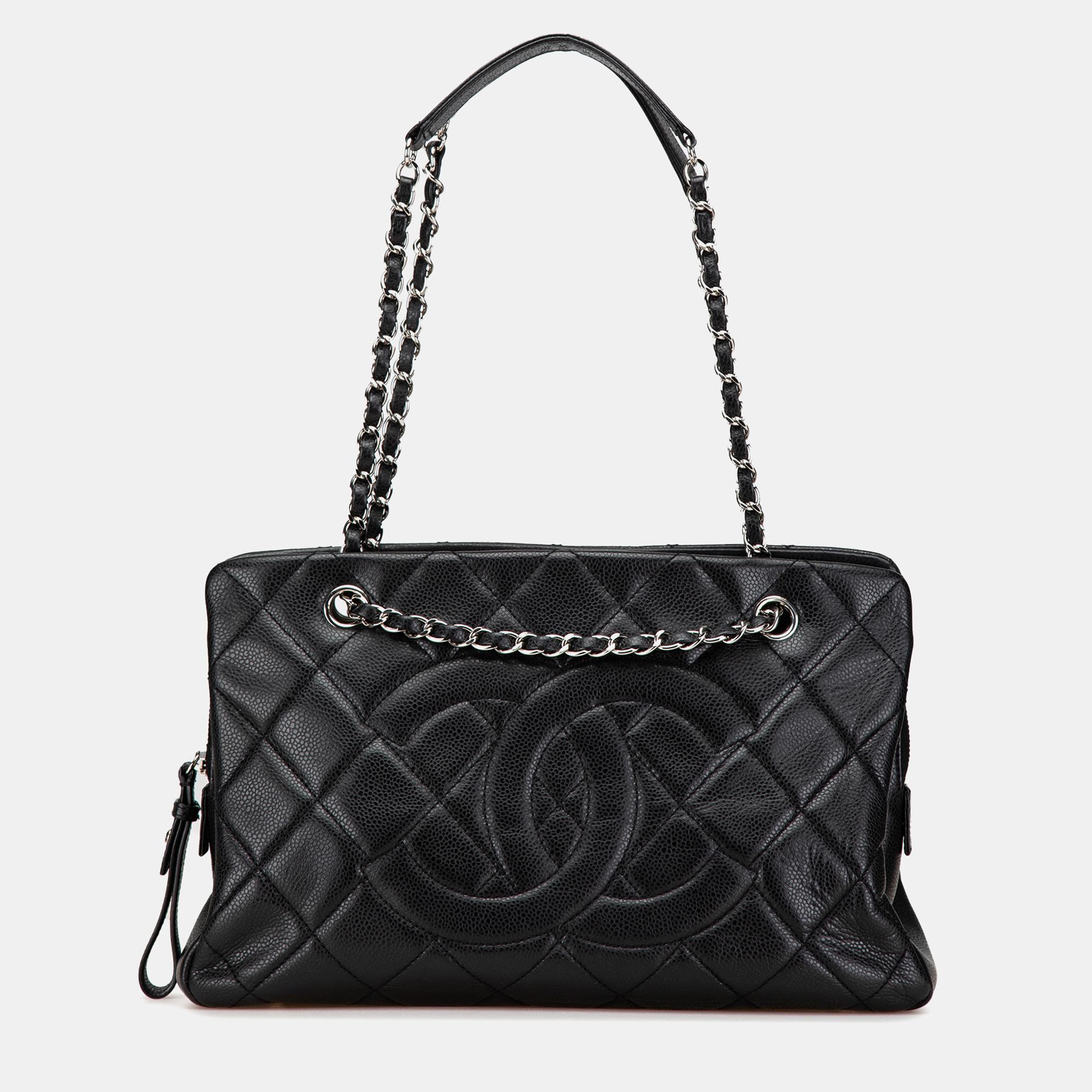 

Chanel Black CC Quilted Caviar Chain Tote