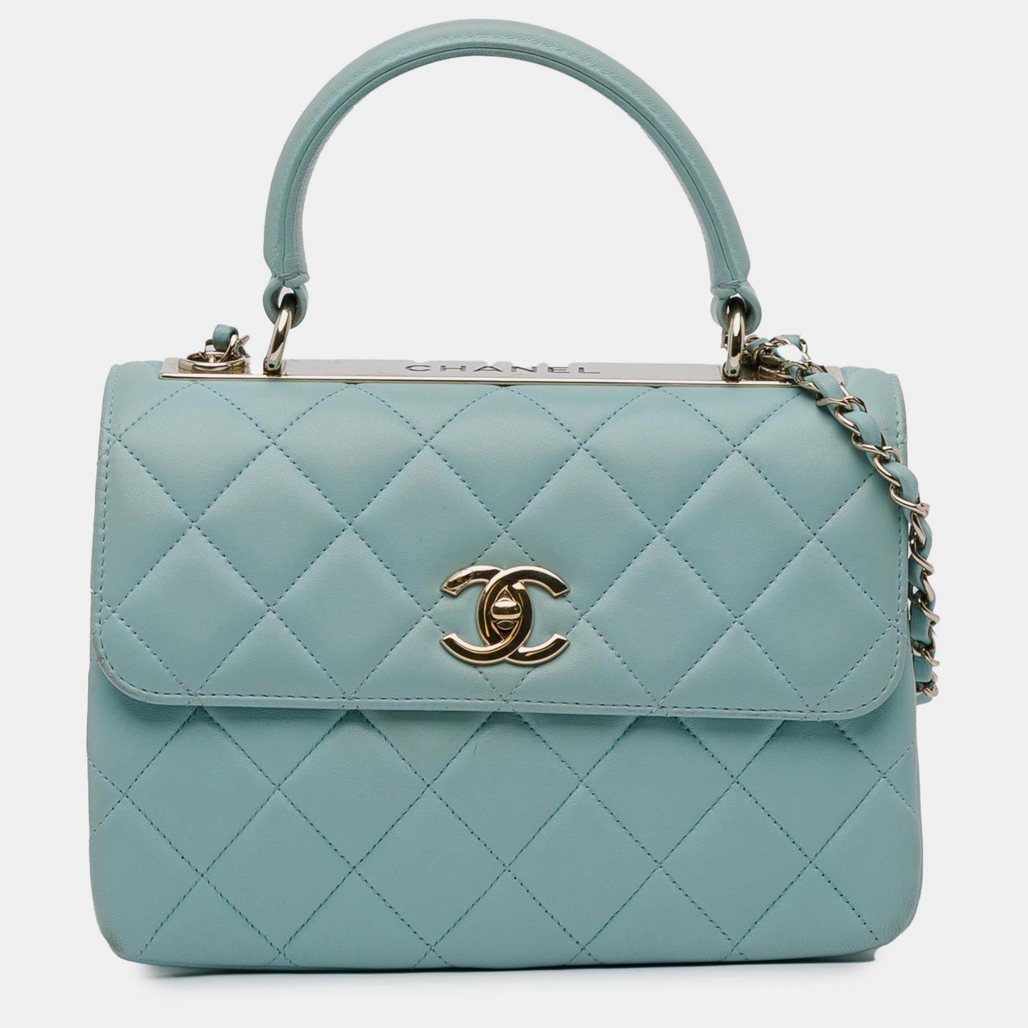 

Chanel Blue Small Quilted Lambskin Trendy CC Flap