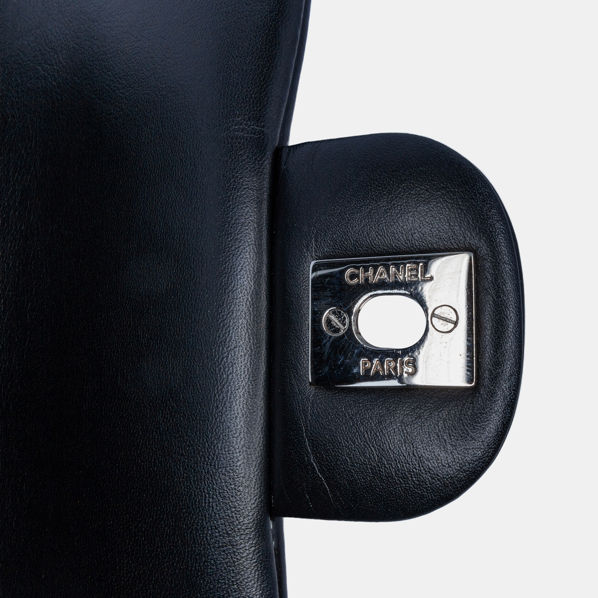 Chanel Black Mini Square Patent Single Flap 