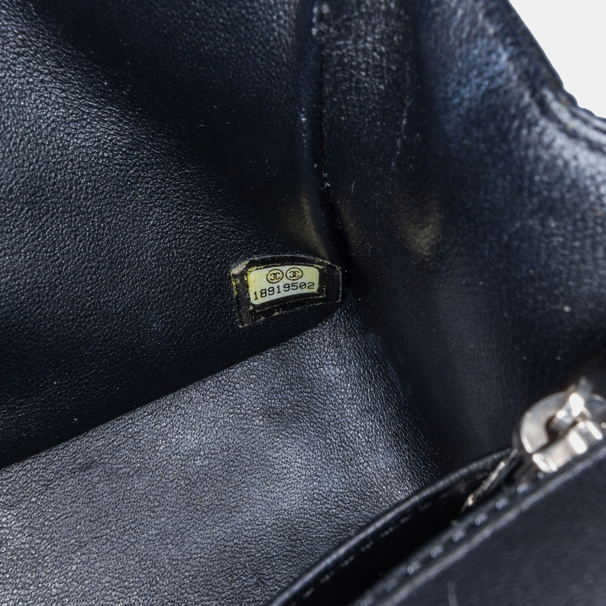 Chanel Black Mini Square Patent Single Flap 