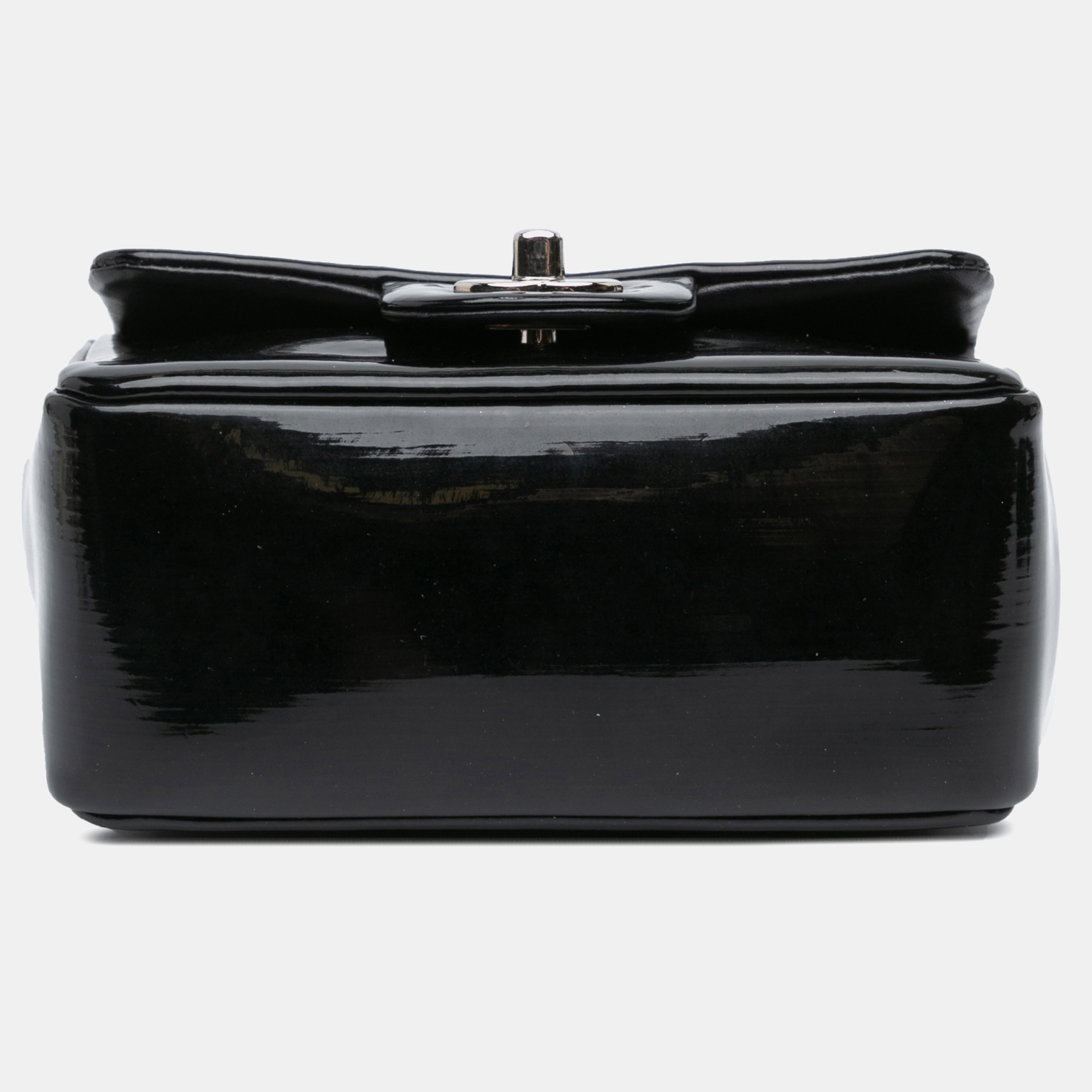 Chanel Black Mini Square Patent Single Flap 