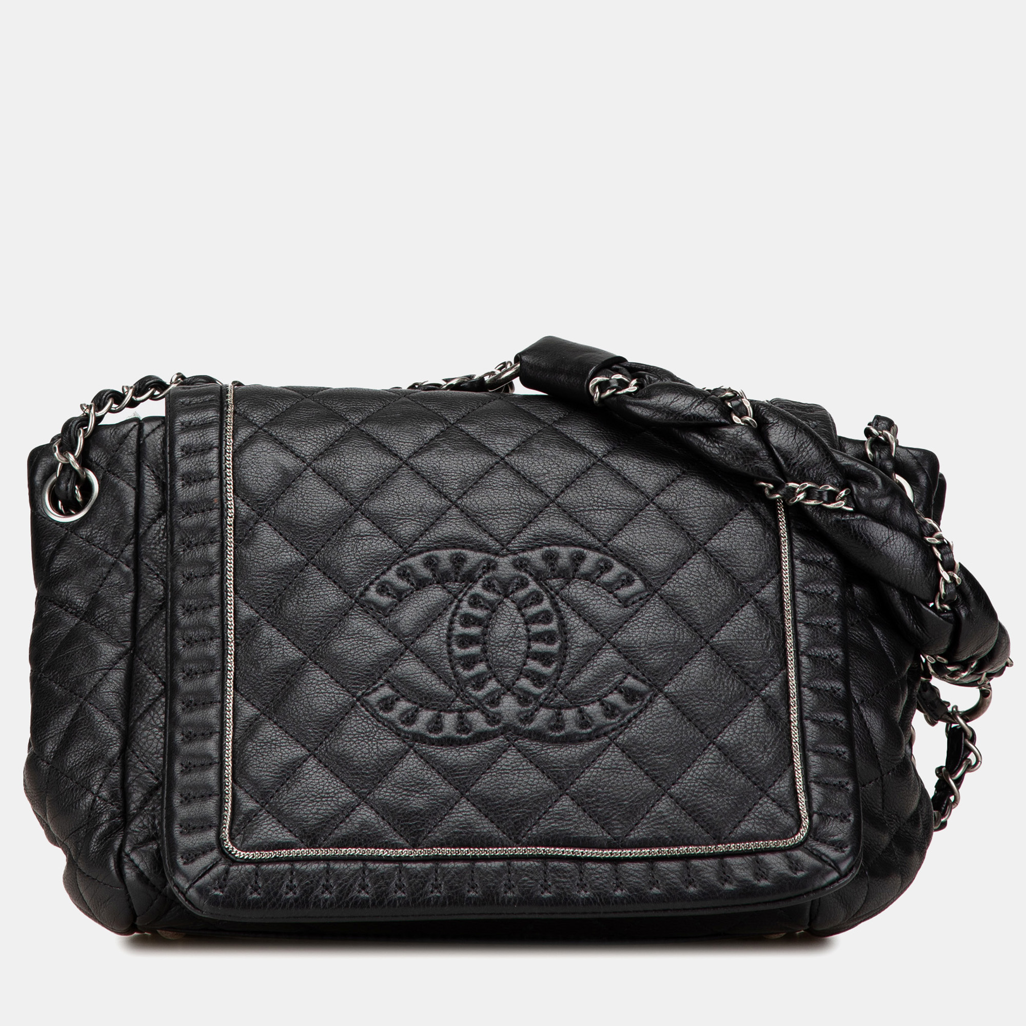 

Chanel Black Quilted Calfskin Small Istanbul Accordion Flap Bag