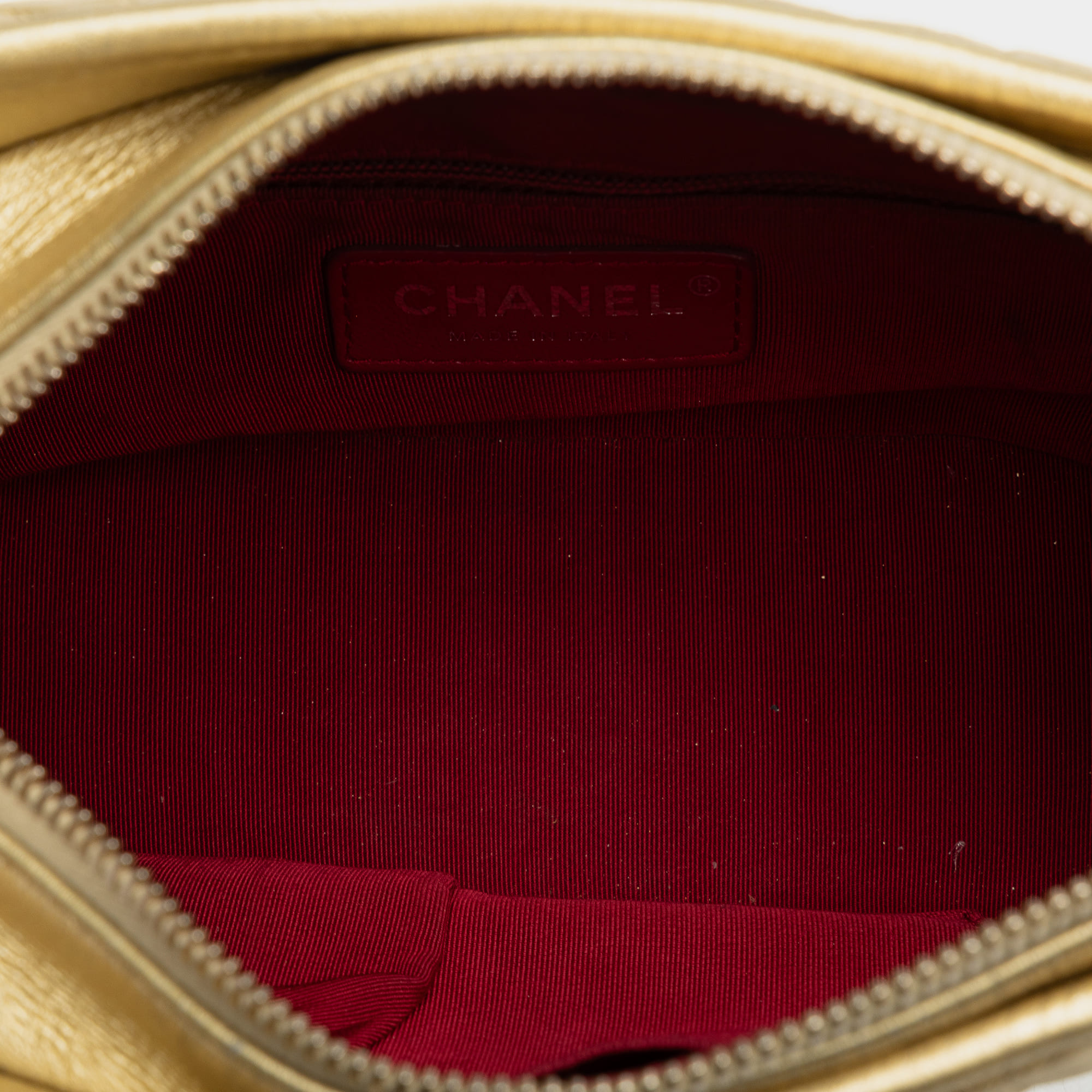 Chanel Gold Small Metallic Lambskin Gabrielle Crossbody 