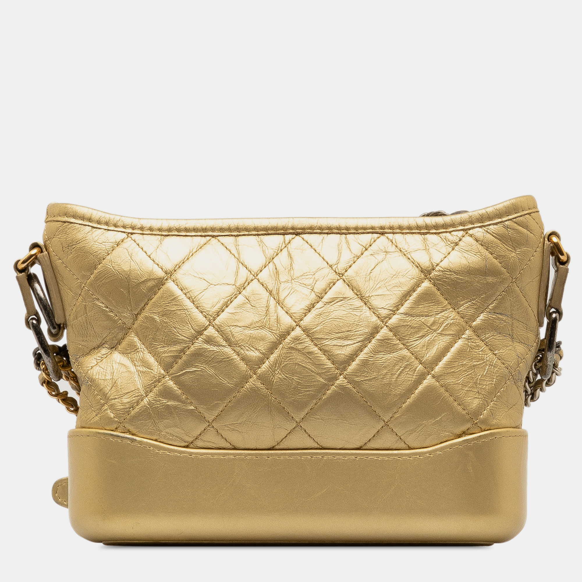 Chanel Gold Small Metallic Lambskin Gabrielle Crossbody 