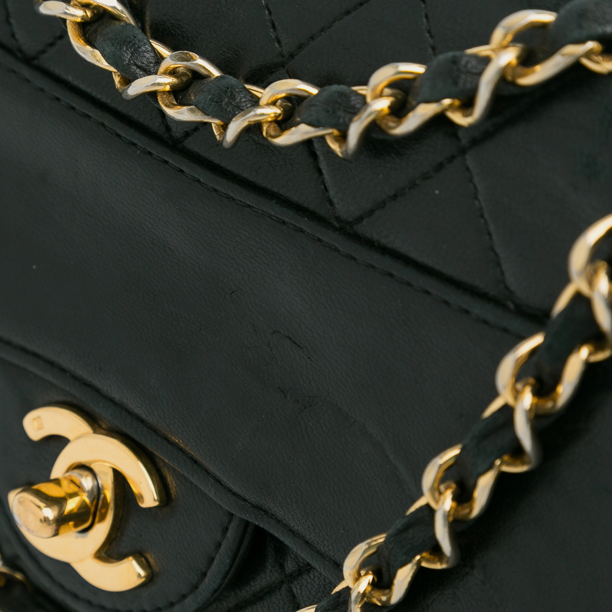 Chanel Black Quilted Lambskin Shoulder Bag 