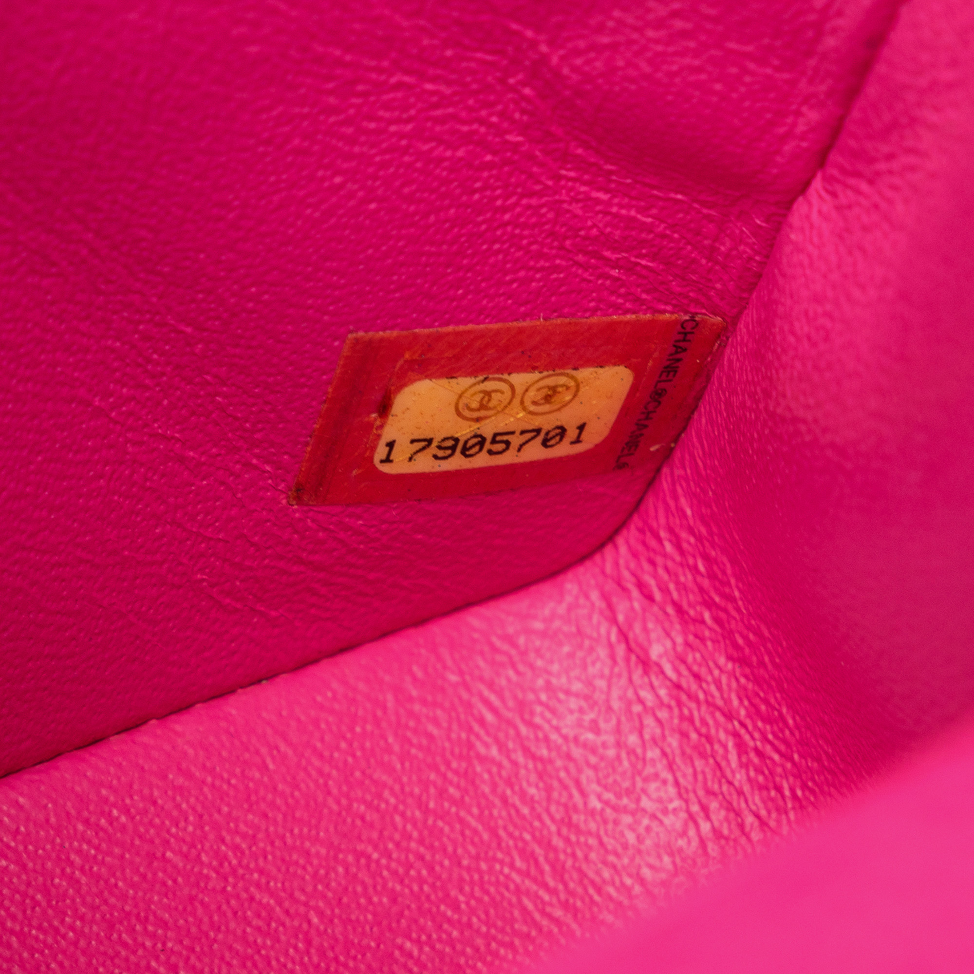 Chanel Pink Caviar Square Classic Mini Single Flap Bag 