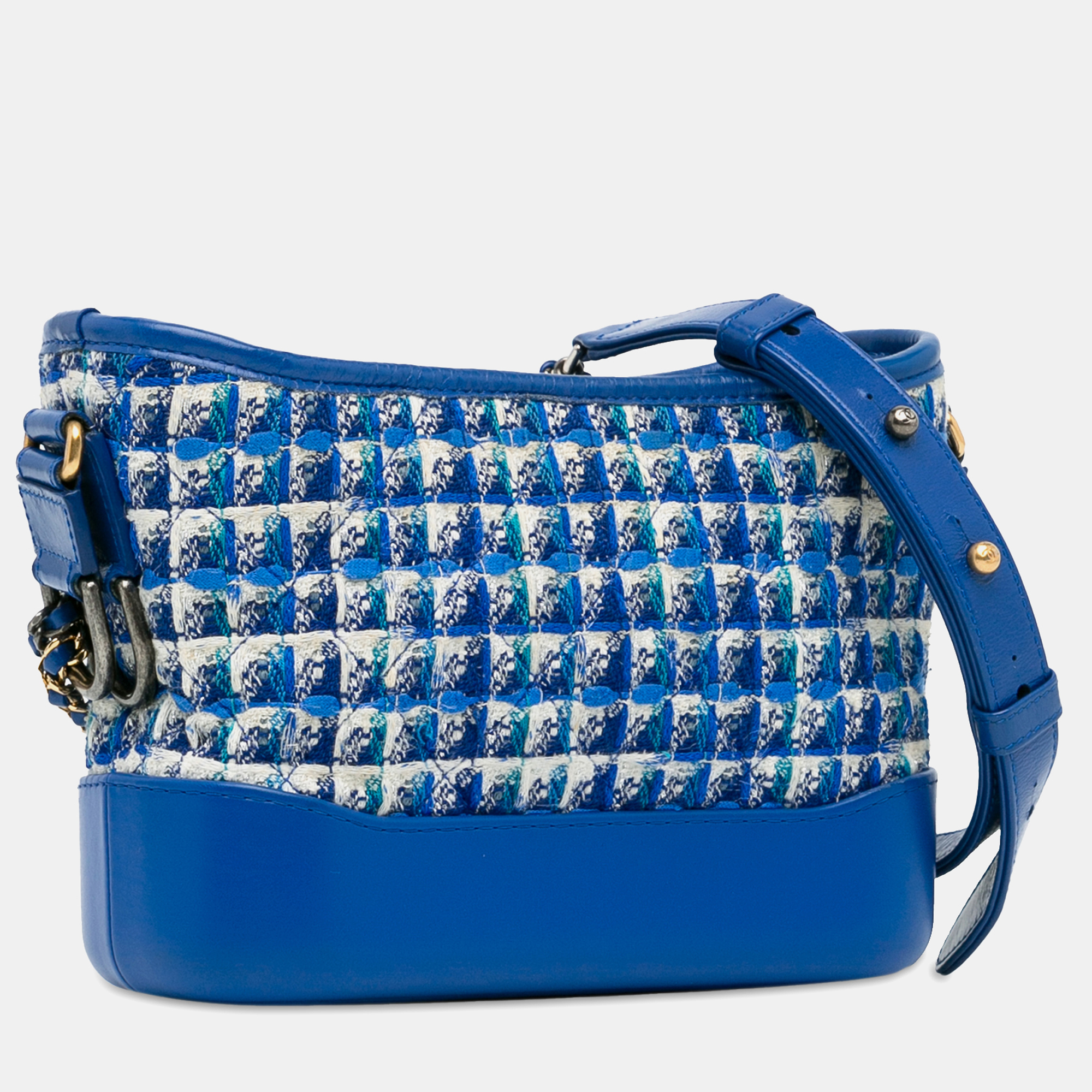 Chanel Blue Small Tweed Gabrielle Crossbody Bag 