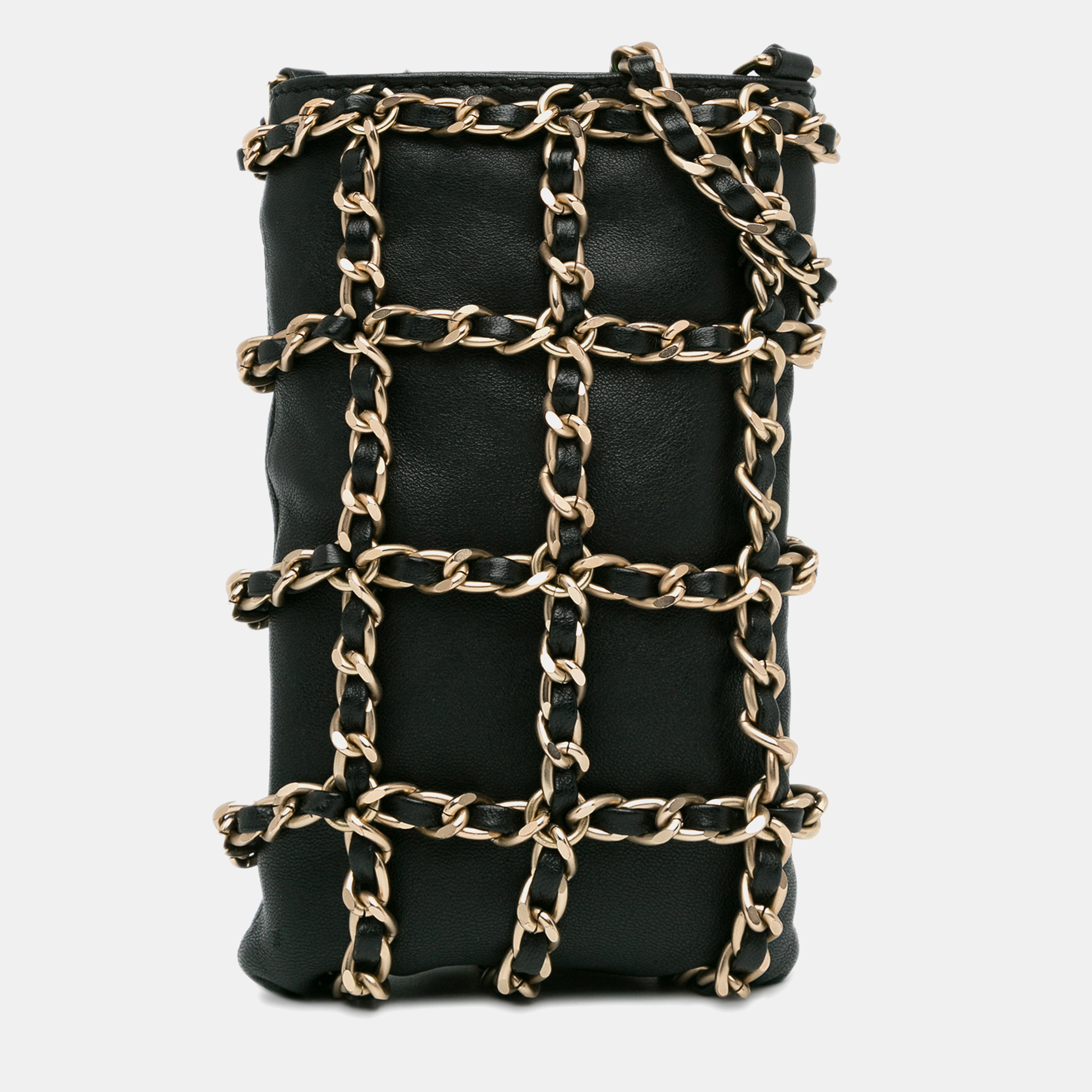 

Chanel Black Lambskin Tech Me Out Clutch With Chain