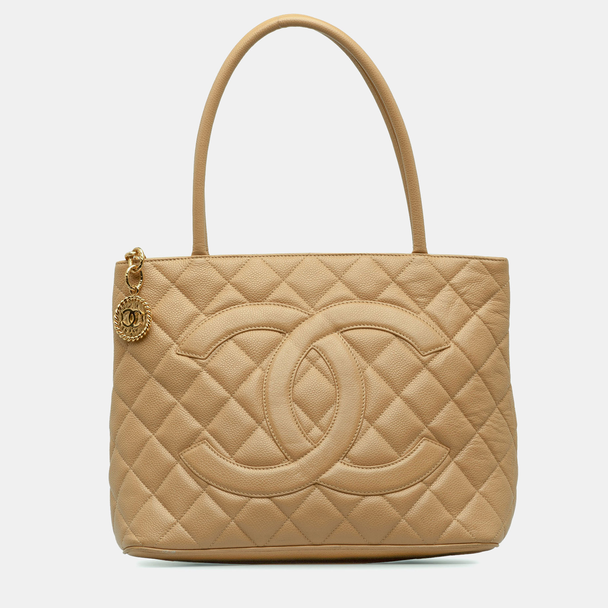 

Chanel Brown Caviar Medallion Tote Bag