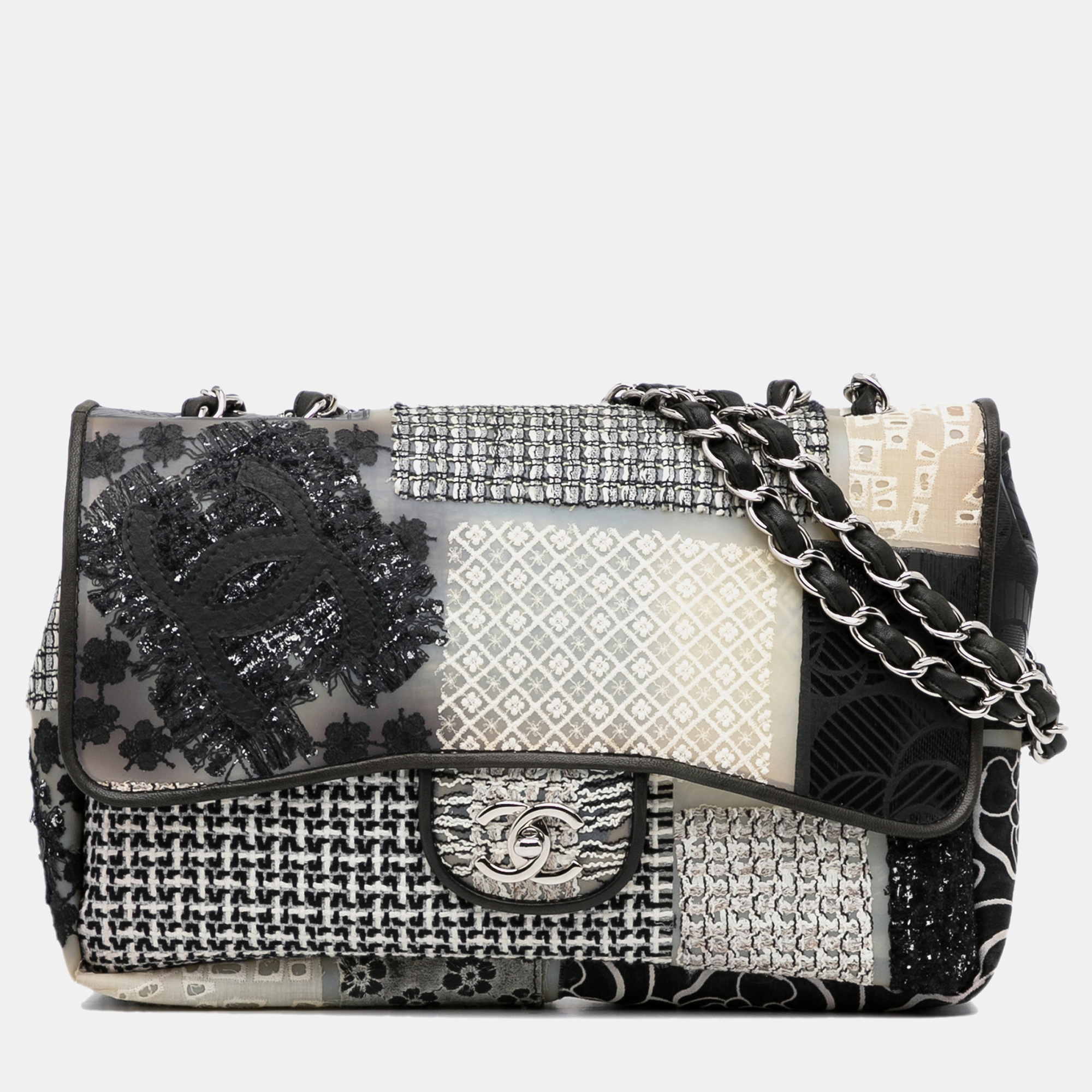 

Chanel Black Jumbo CC Patchwork Classic Flap