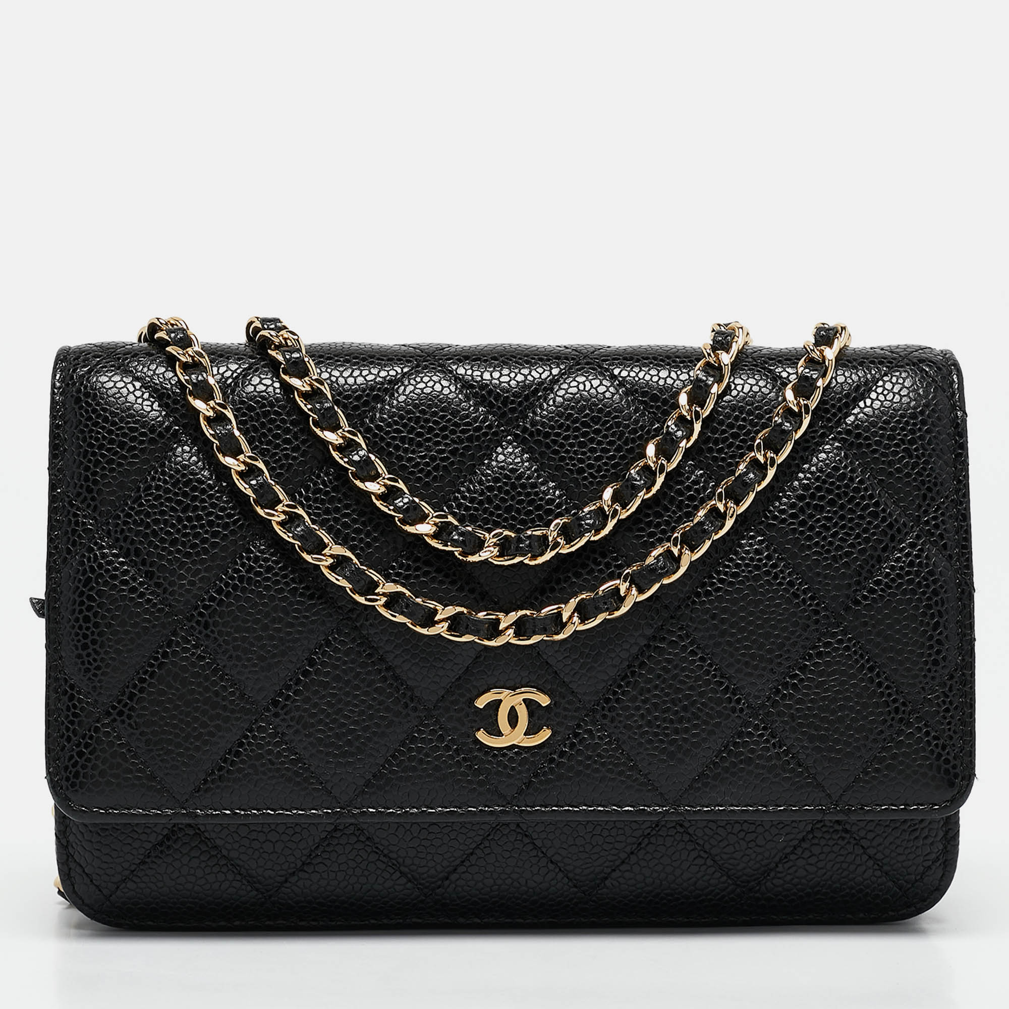 

Chanel Black Quilted Caviar Leather WOC Clutch Bag