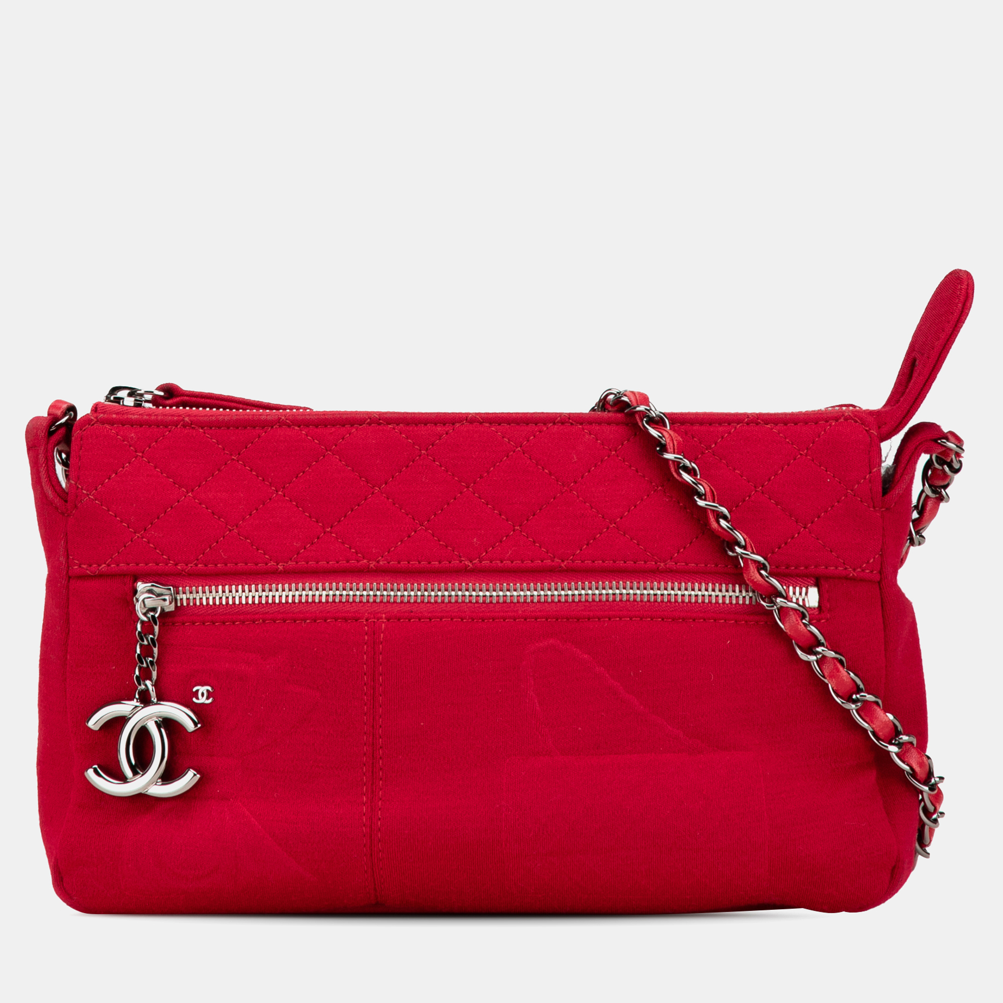 

Chanel Red Quilted Jersey Hawaii Crossbody Bag