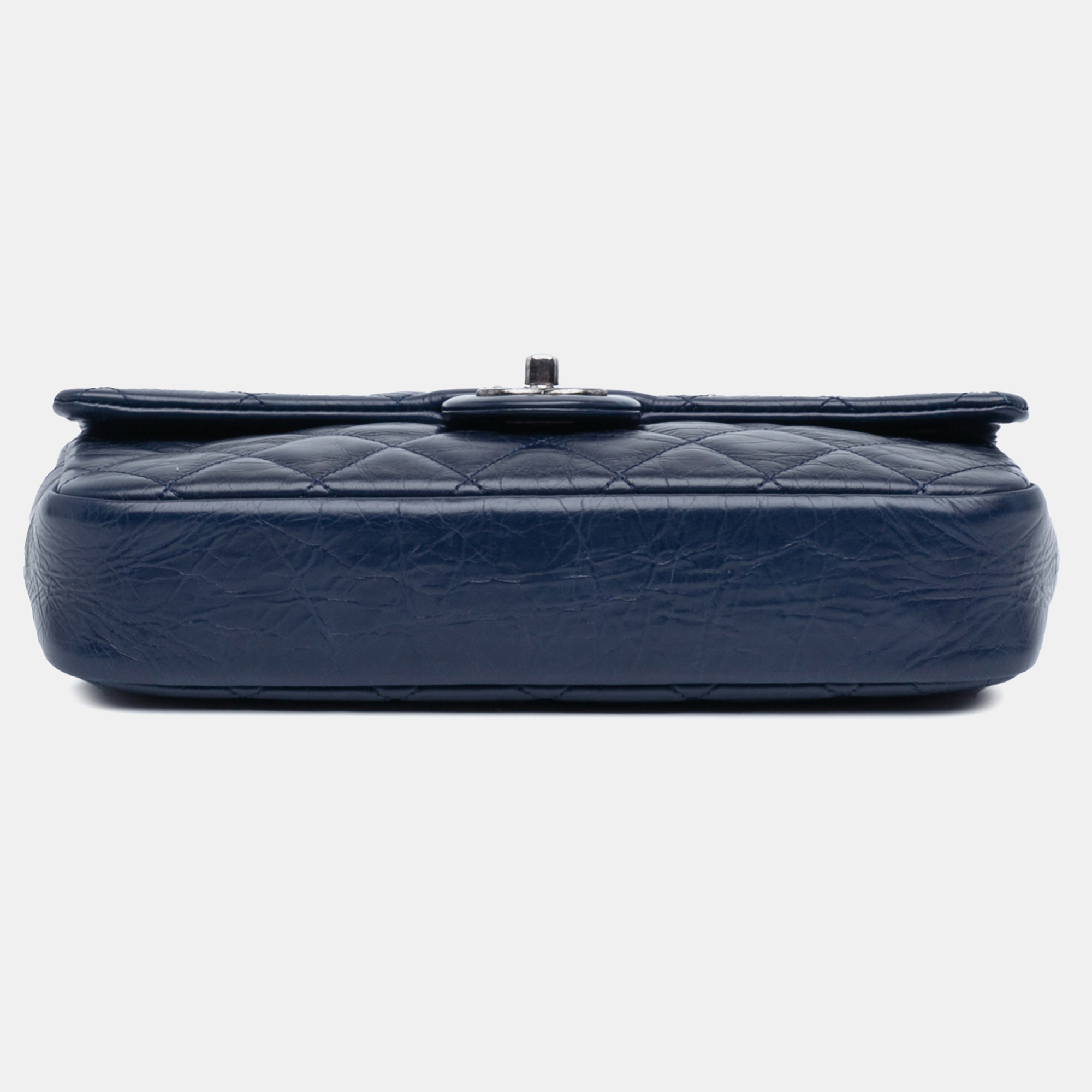 Chanel Blue Medium Aged Calfskin Duo Color Flap 