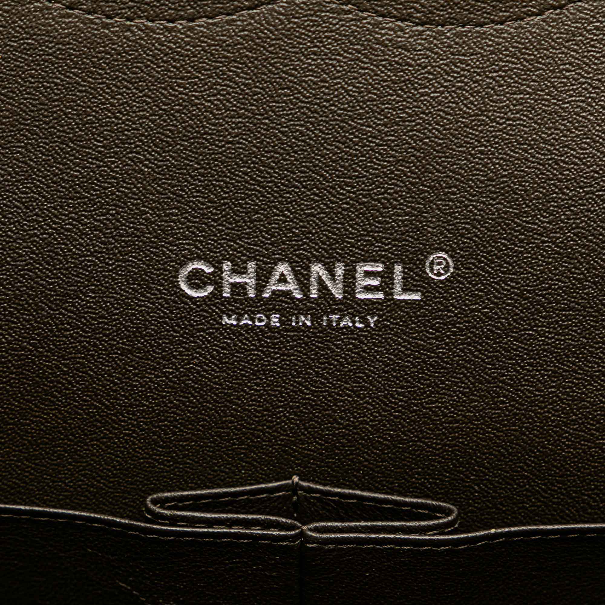 Chanel Black Lambskin Maxi Classic Double Flap Bag 