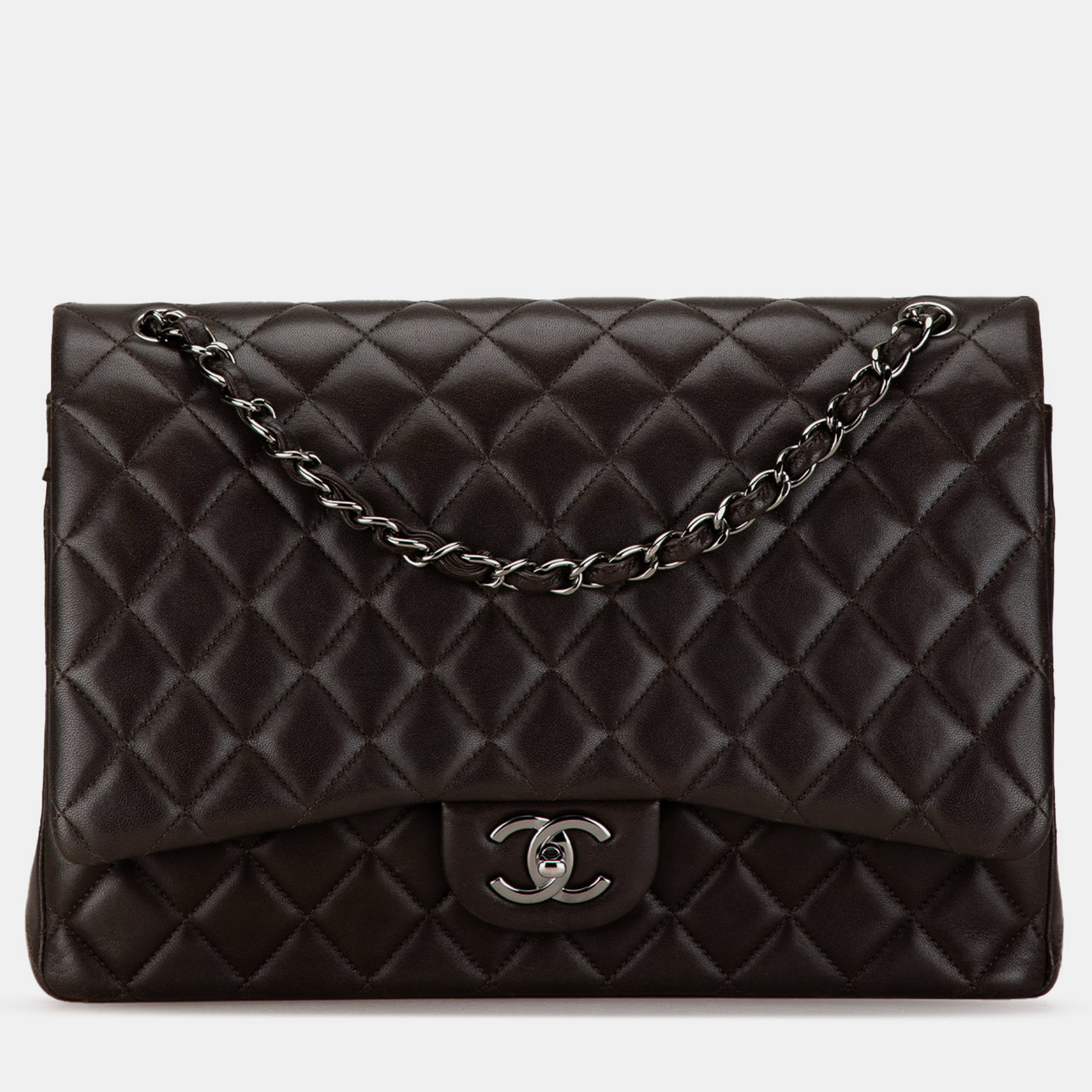 

Chanel Black Maxi Classic Lambskin Double Flap Bag