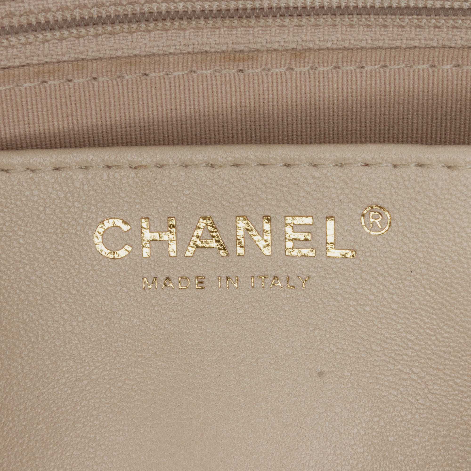 Chanel Beige Lambskin Large Quilted Funky Town Flap Bag 