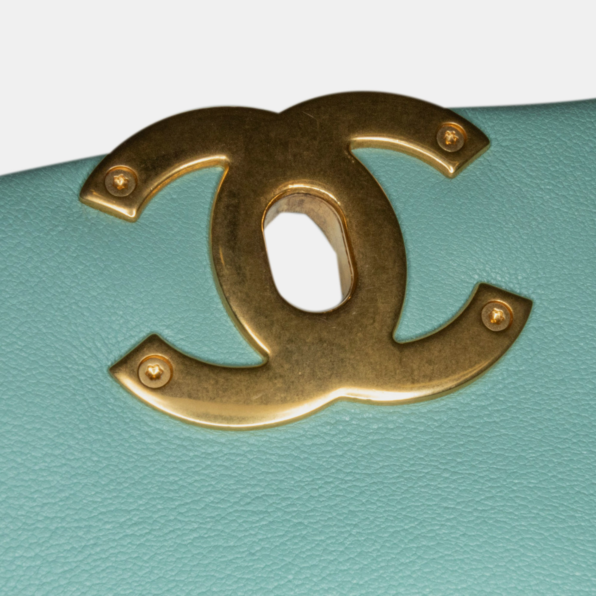 Chanel Blue Lambskin Medium 19 Flap Bag 
