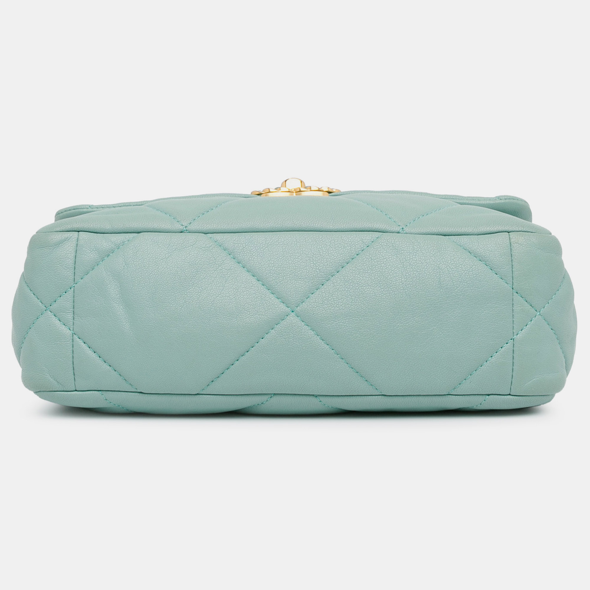 Chanel Blue Lambskin Medium 19 Flap Bag 