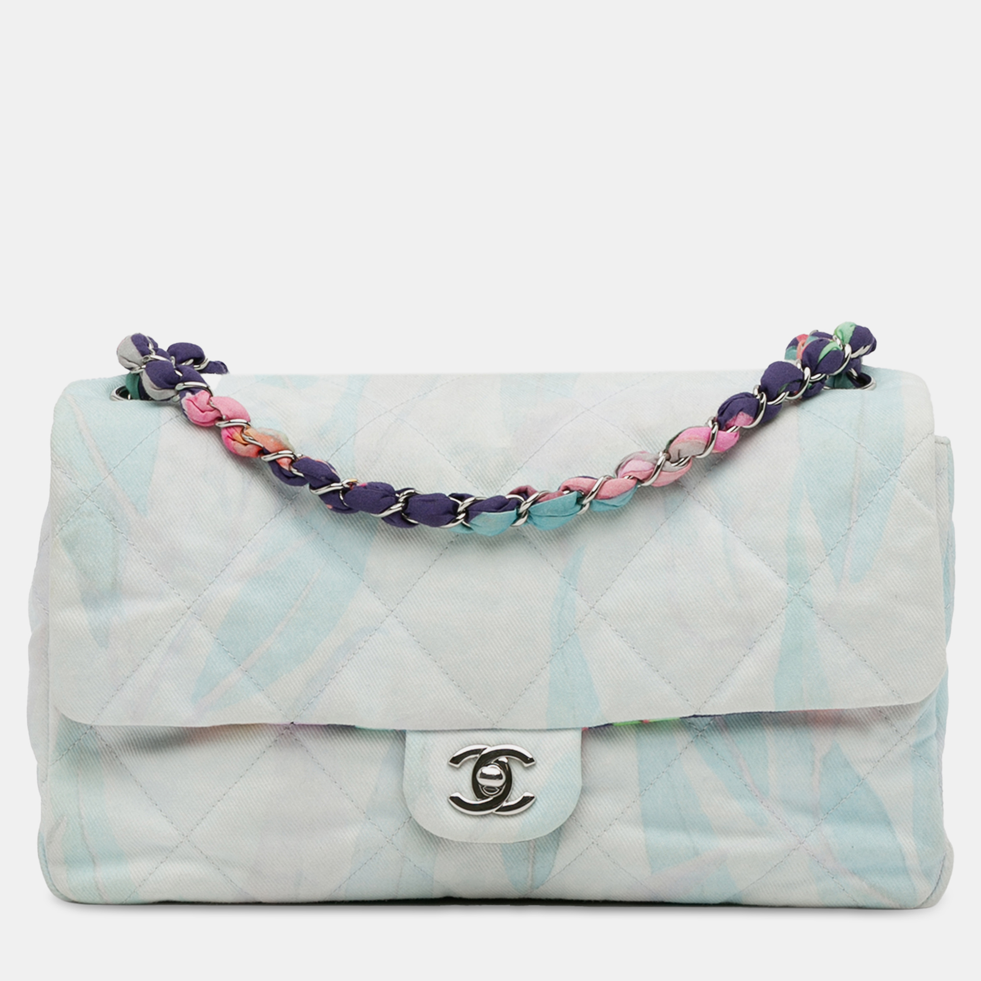 

Chanel Blue Denim Jungle Flap Bag