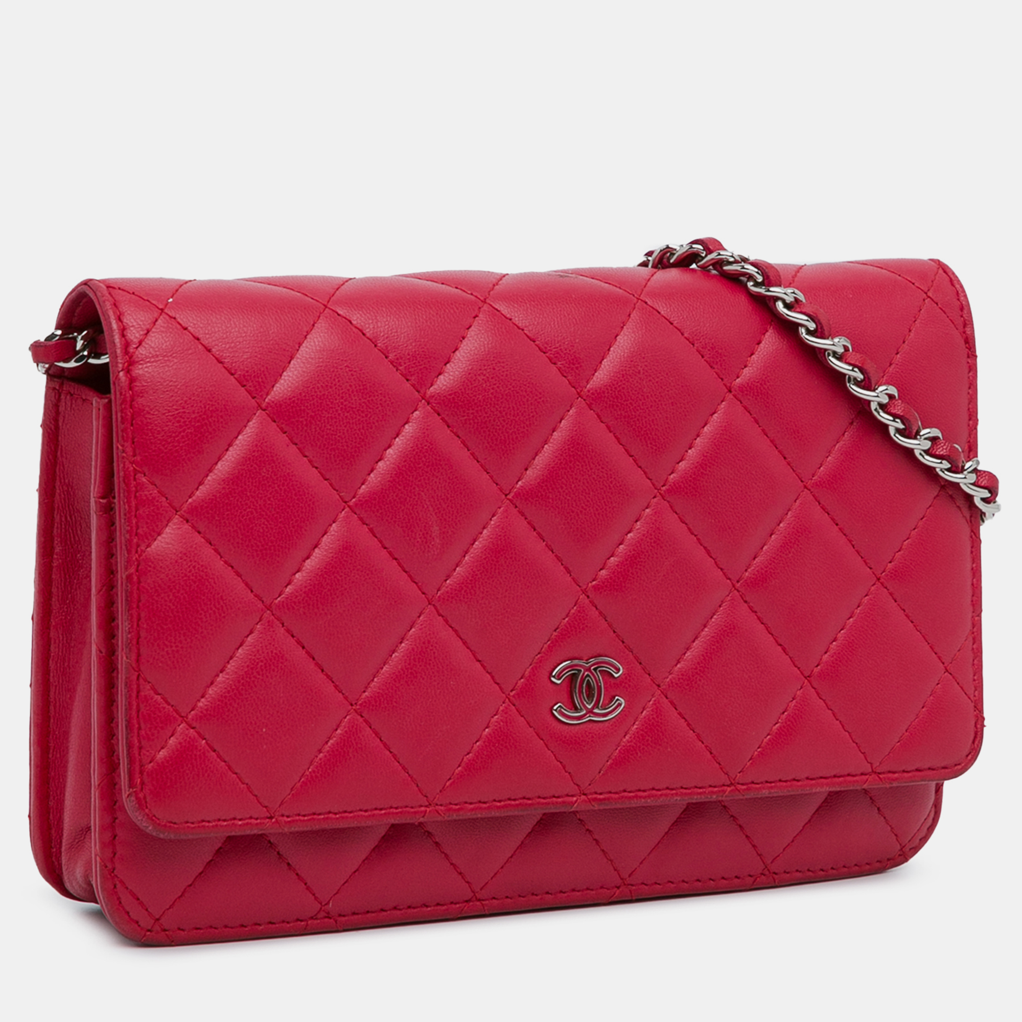 Chanel Pink Classic Lambskin Wallet on Chain 
