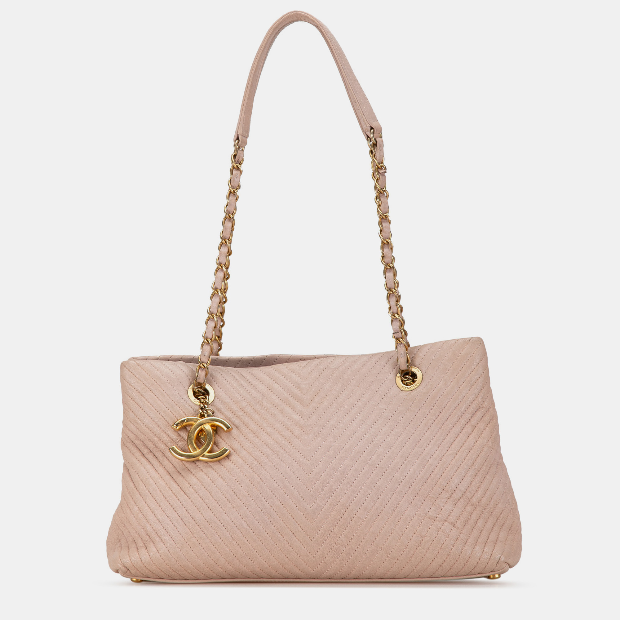 

Chanel Pink Large Chevron Calfskin Surpique Tote