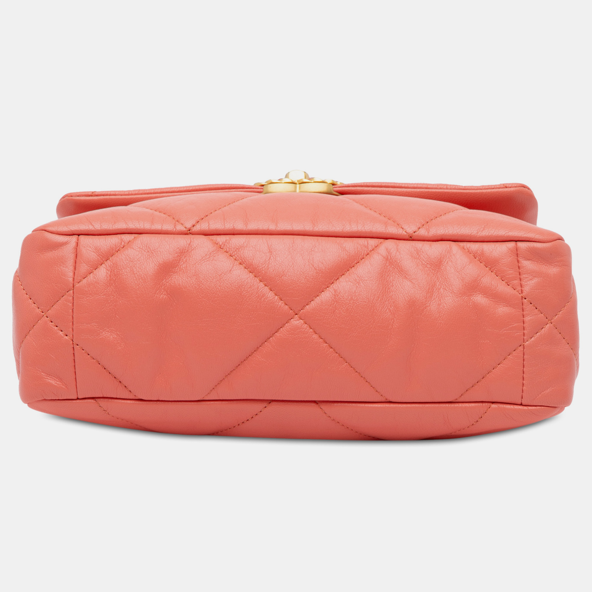 Chanel Pink Lambskin Medium 19 Flap Bag 