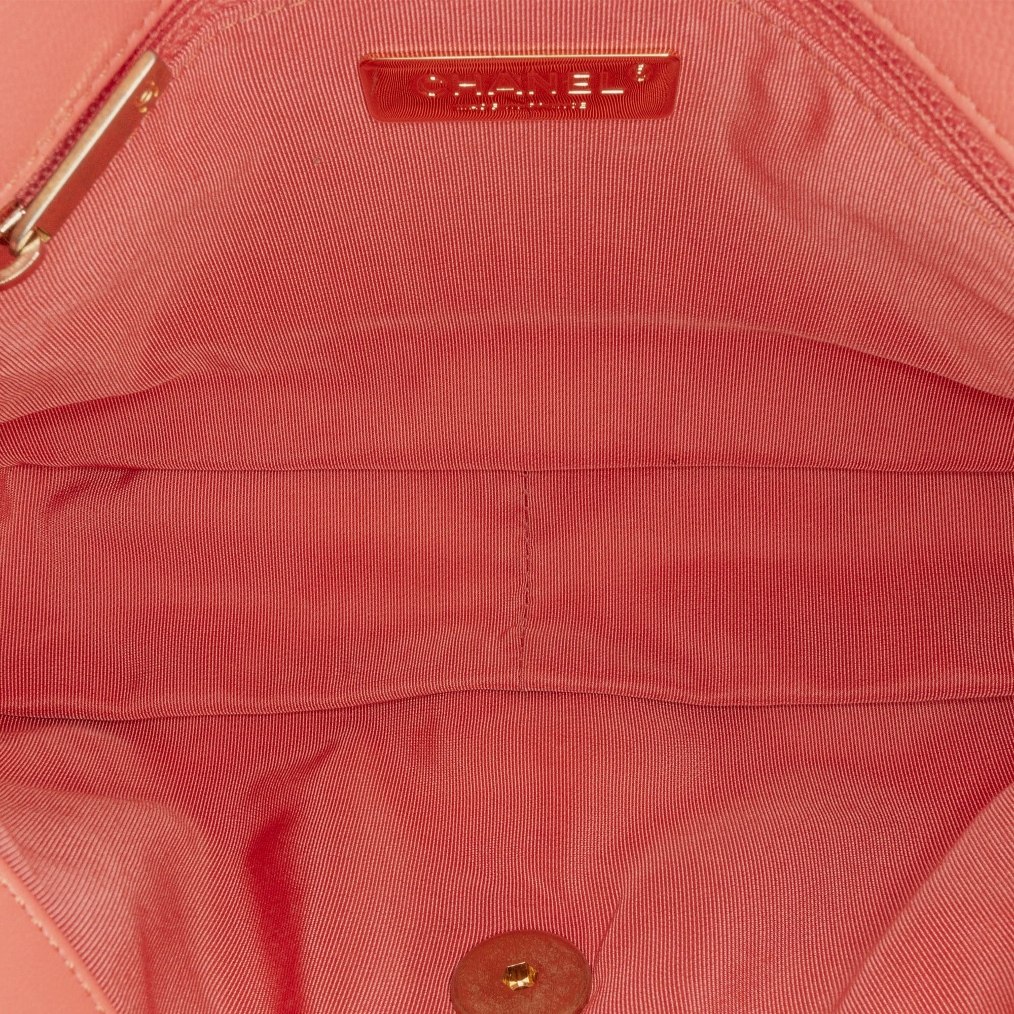 Chanel Pink Lambskin Medium 19 Flap Bag 