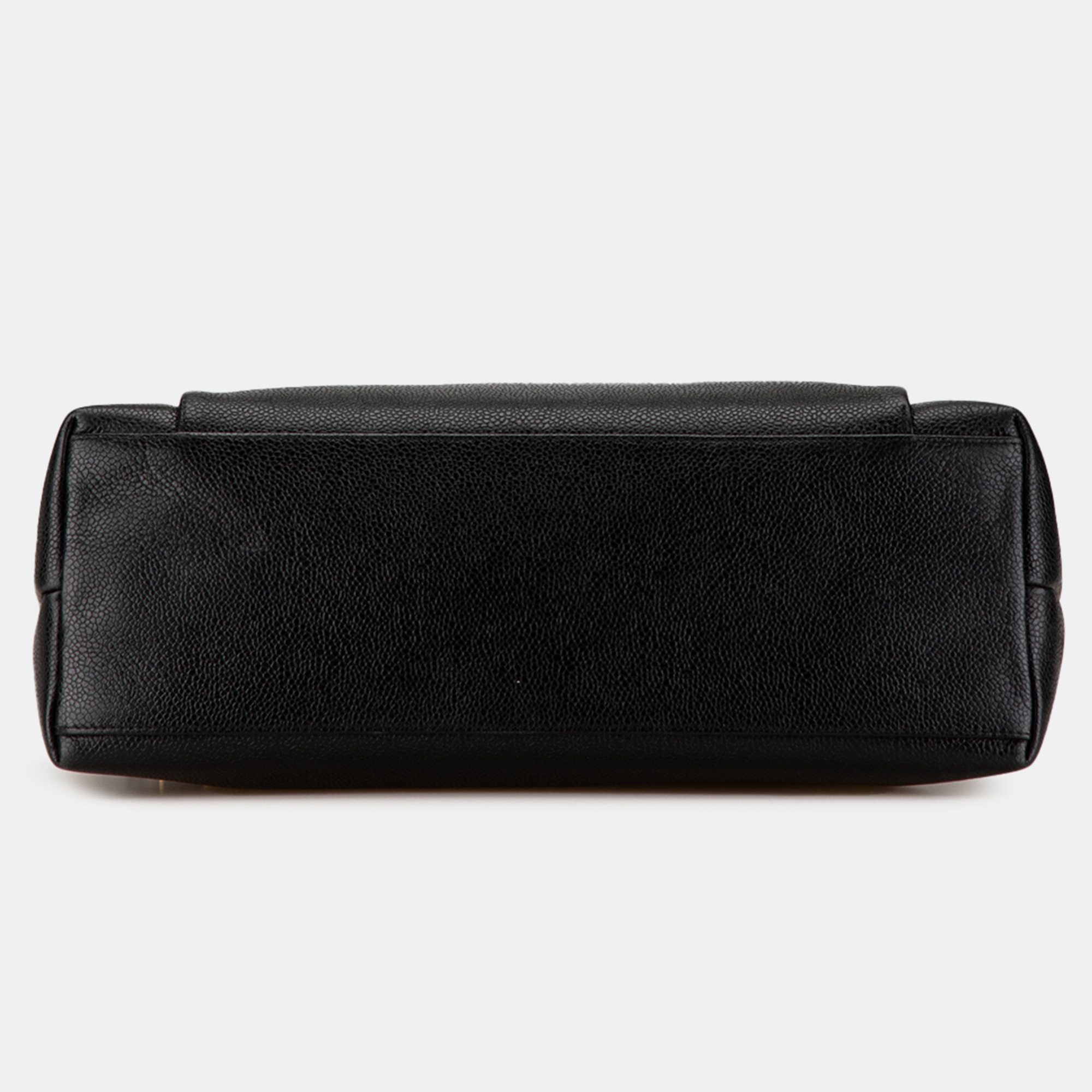 Chanel Black Caviar Front Pocket Chain Tote 