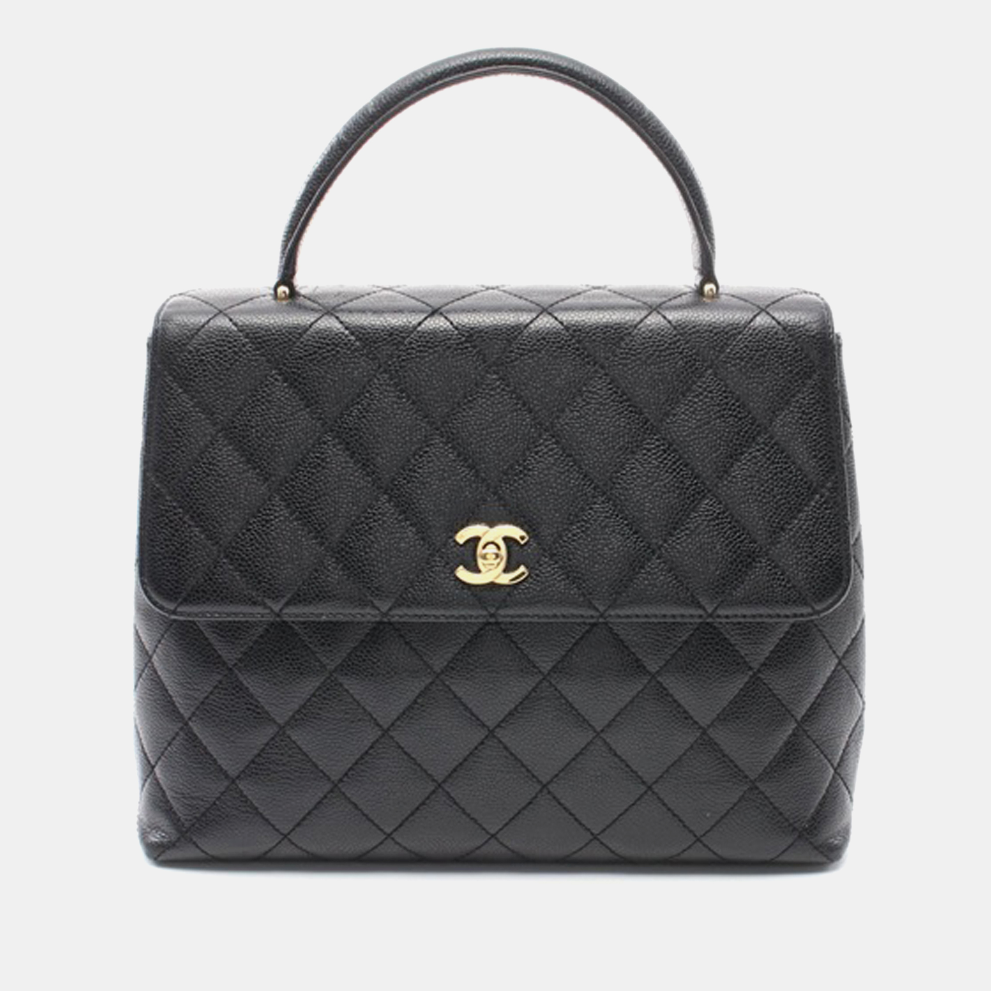 

Chanel Black Caviar Kelly Top Handle Bag