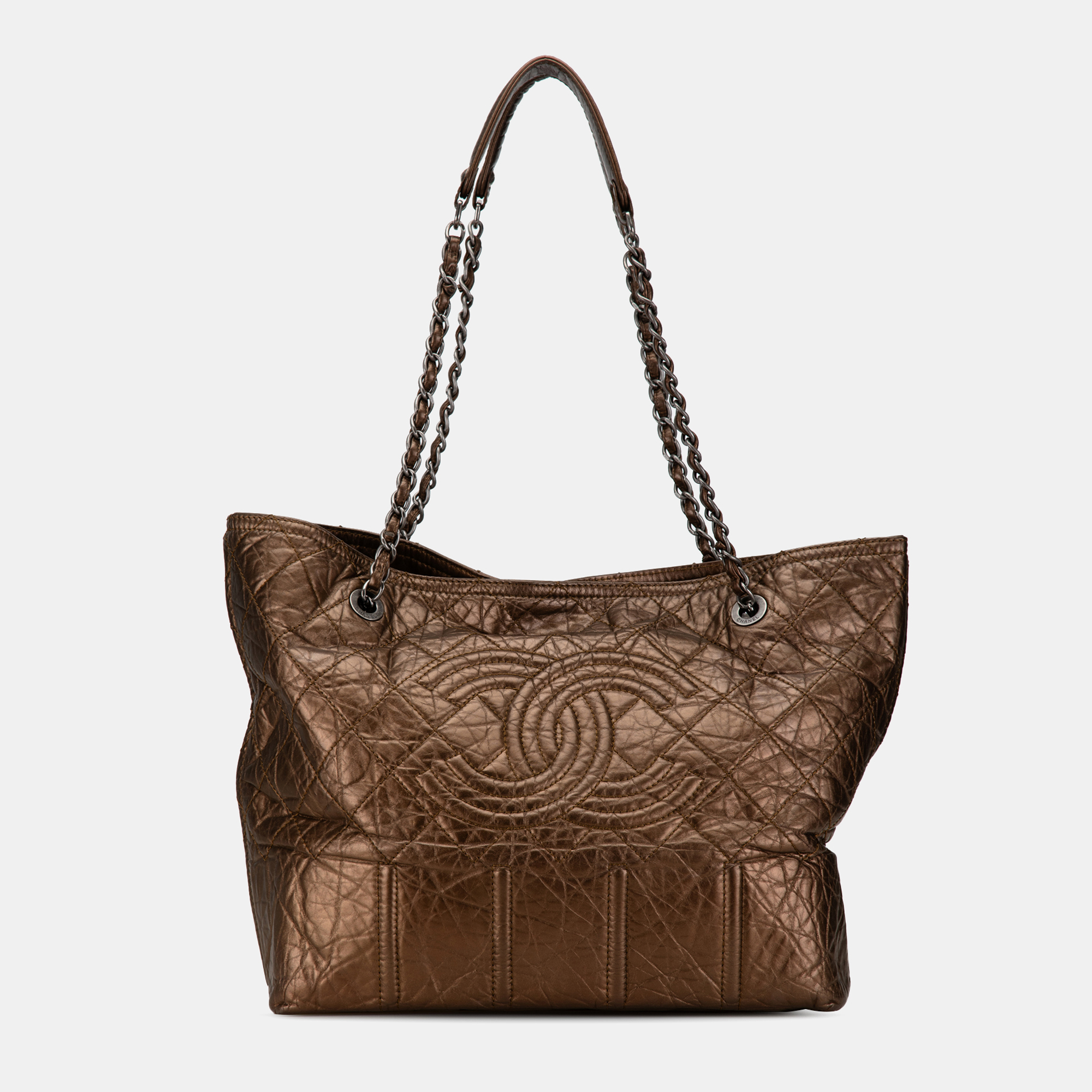 

Chanel Brown Distressed Calfskin Shopping In Moscow Tote