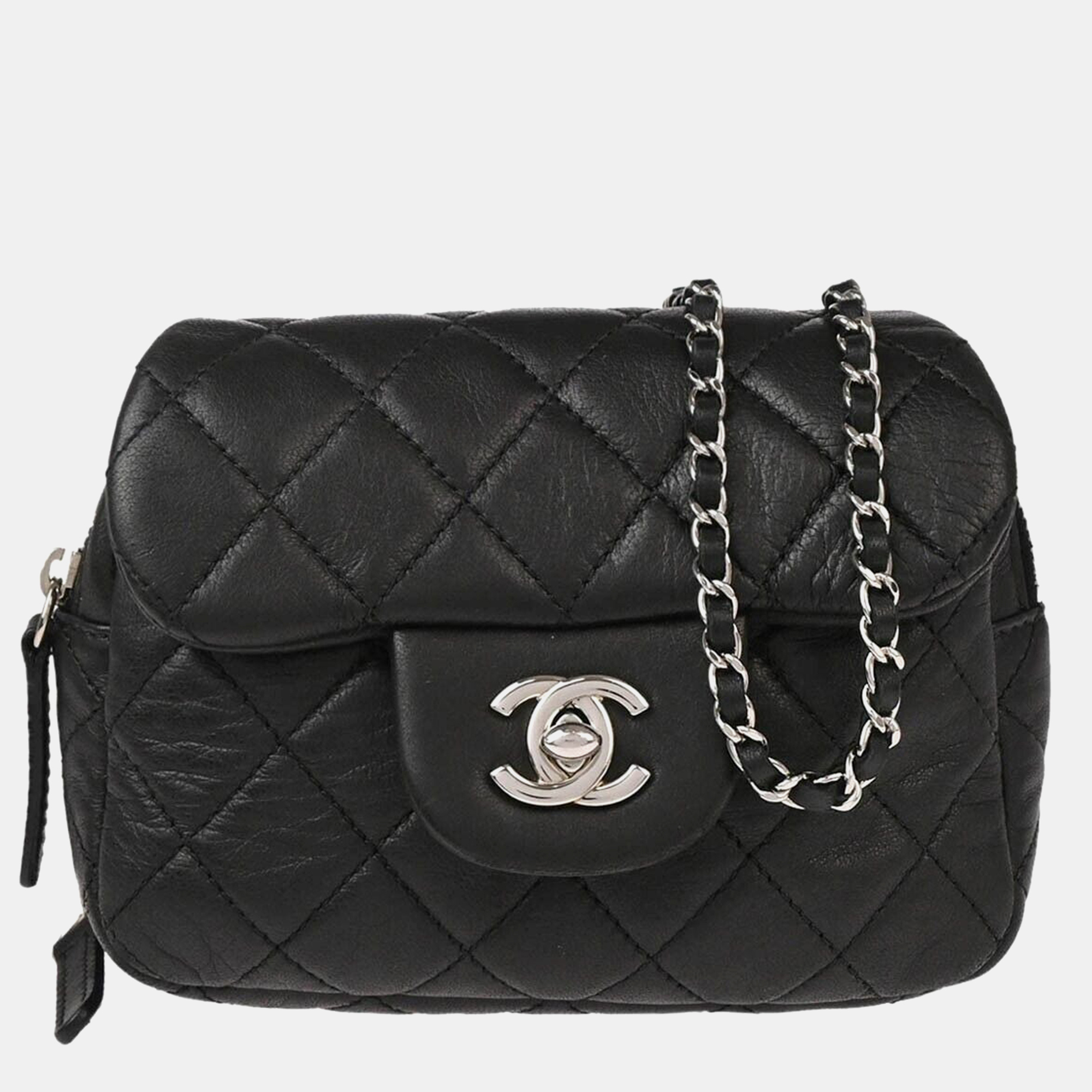 

Chanel Black Lambskin Shoulder Bag