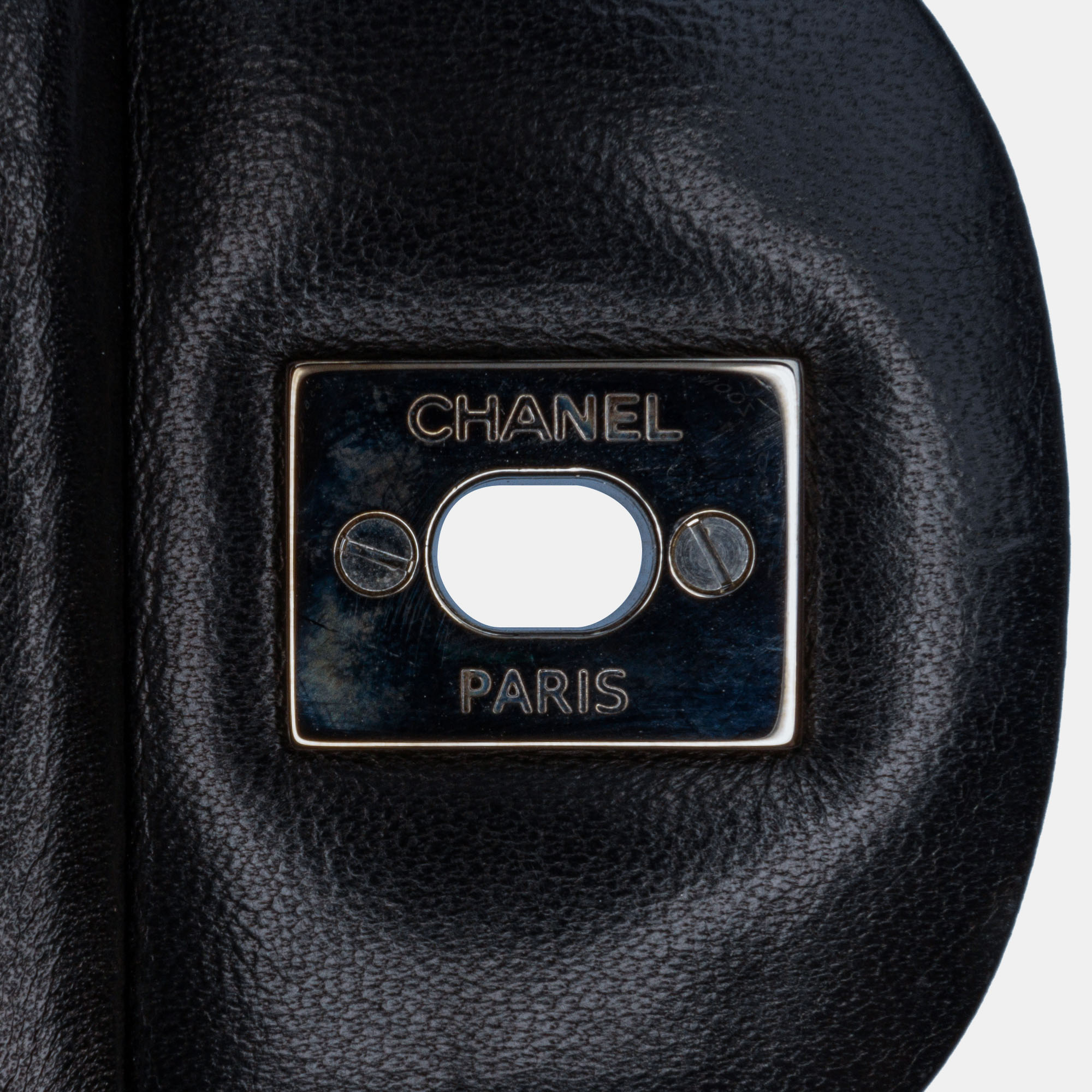 Chanel Black Patent Jumbo Classic Double Flap Bag 