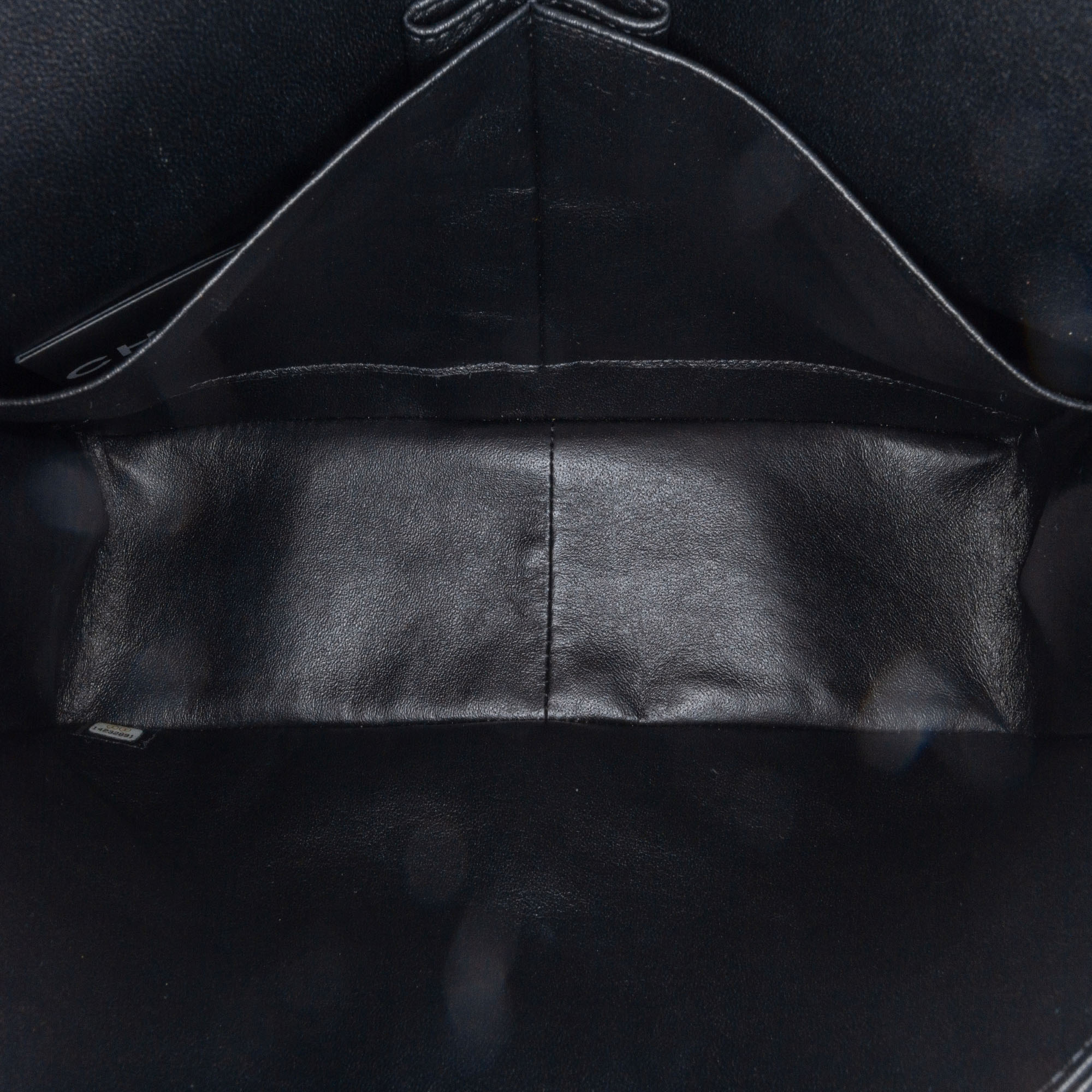 Chanel Black Patent Jumbo Classic Double Flap Bag 