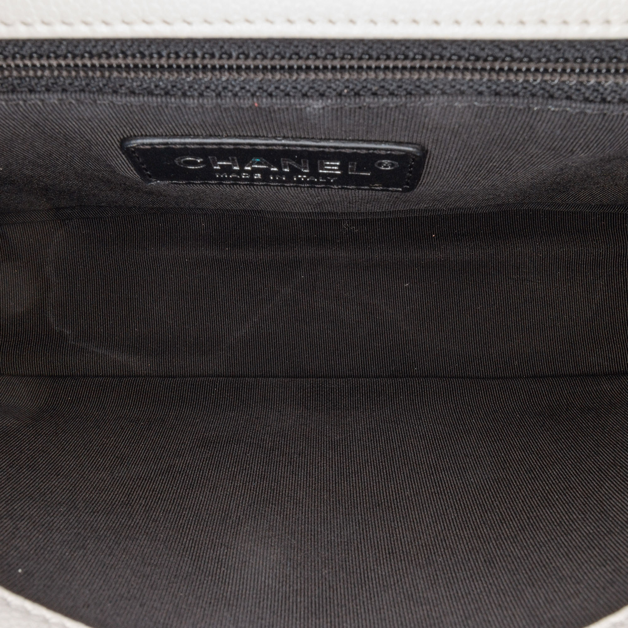 Chanel White Caviar Medium Quilted My Everything Flap Bag 