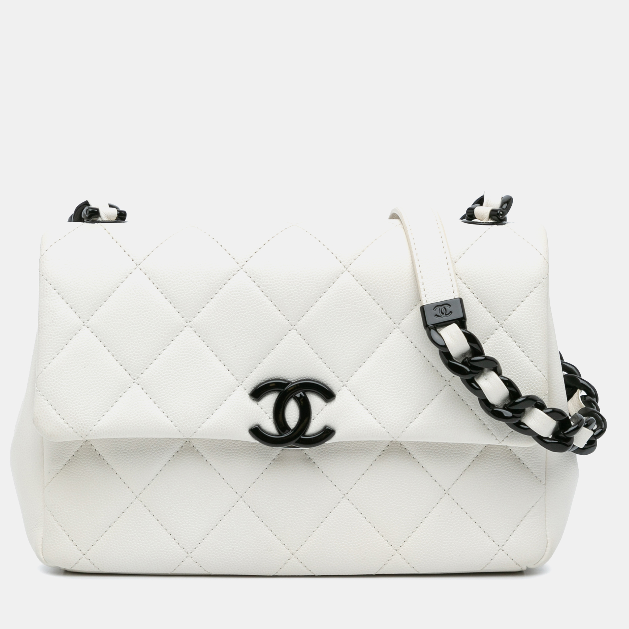 

Chanel White Medium Quilted Caviar My Everything Flap