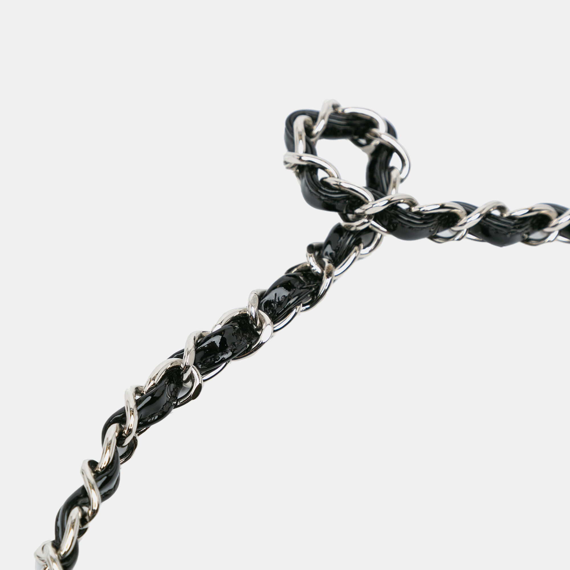 Chanel Black Patent Mini Square Classic Single Flap 