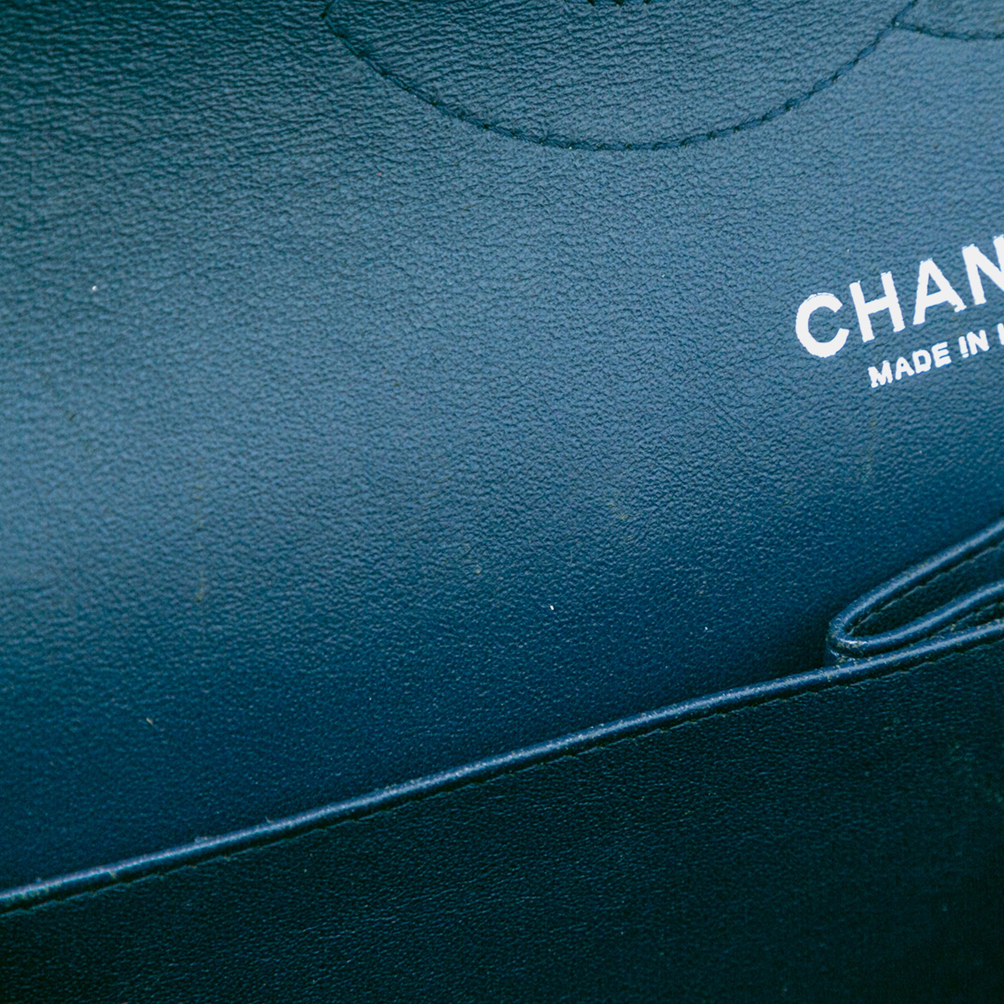 Chanel Blue Lambskin  Jumbo Classic Double Flap 
