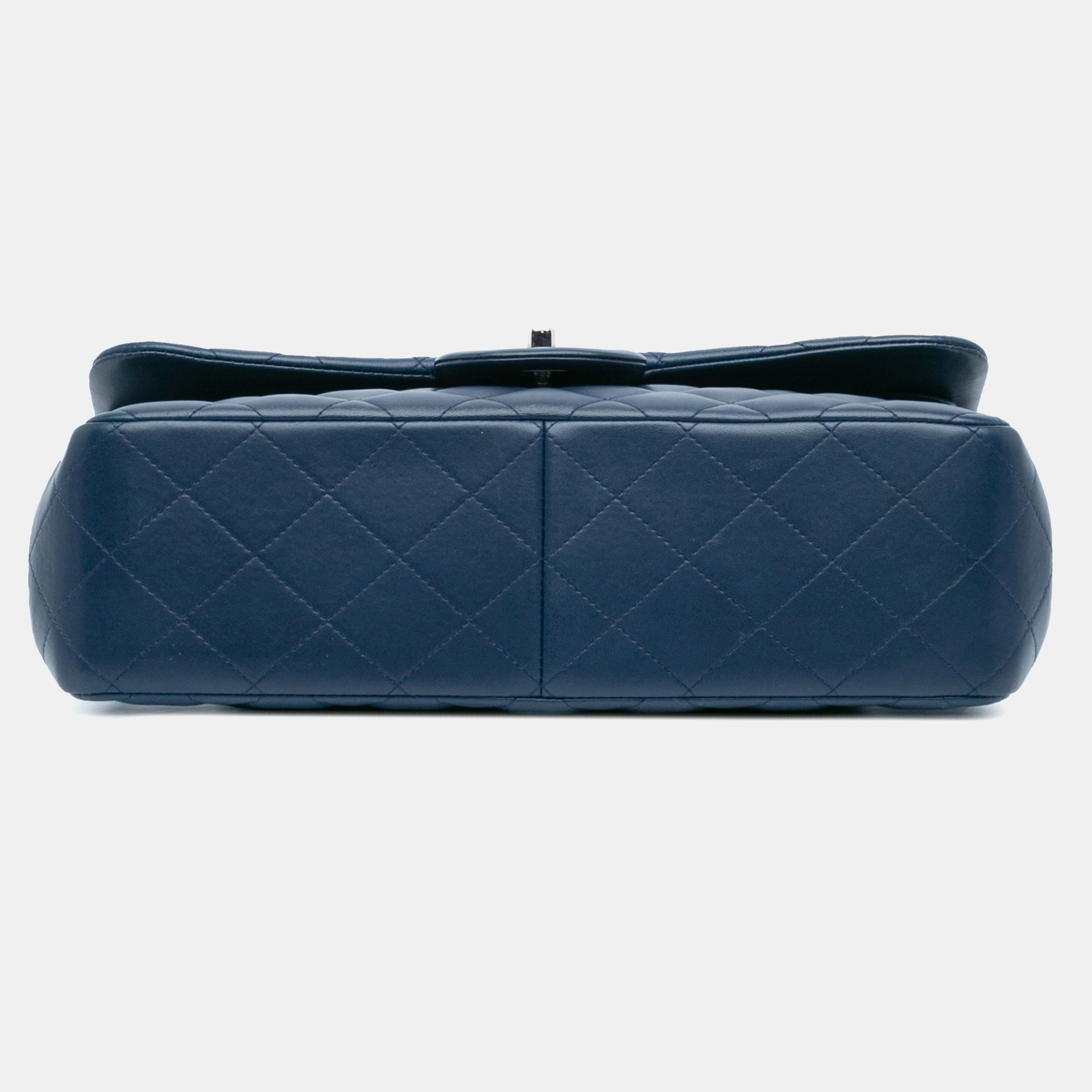 Chanel Blue Lambskin  Jumbo Classic Double Flap 