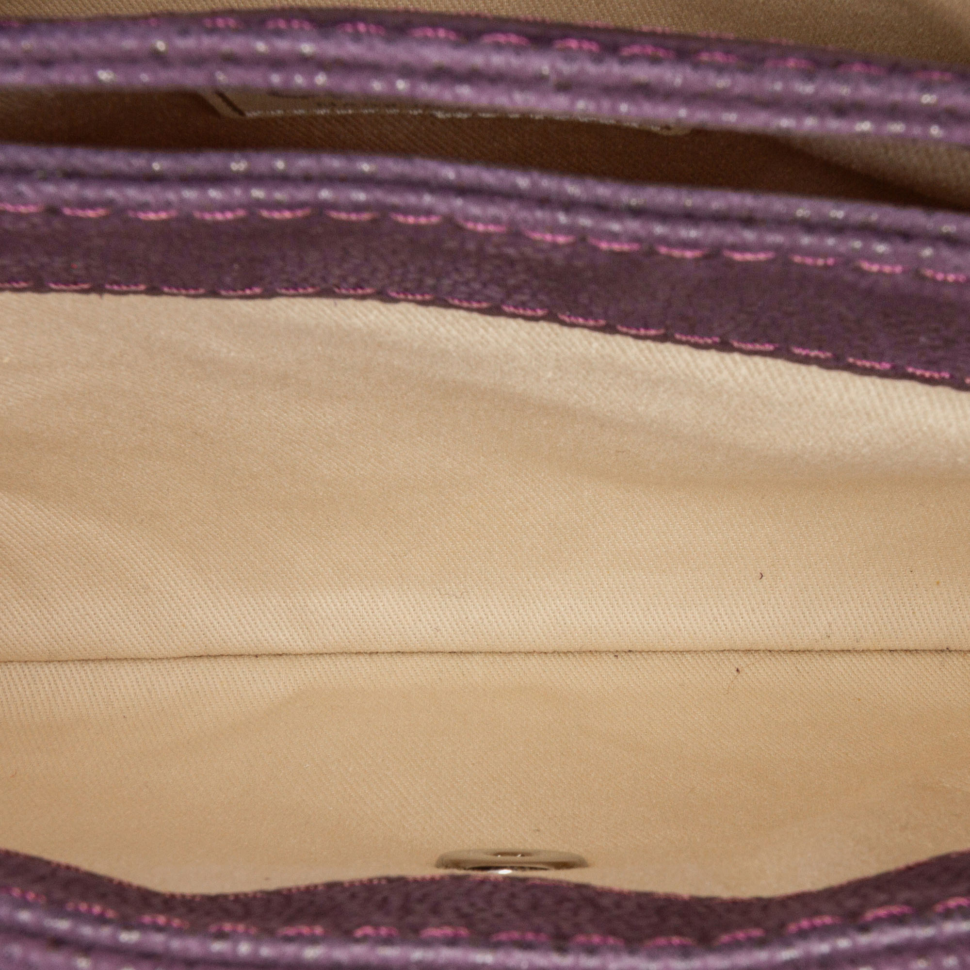 Chanel Purple Quilted Iridescent Caviar Lady Pearly Flap 
