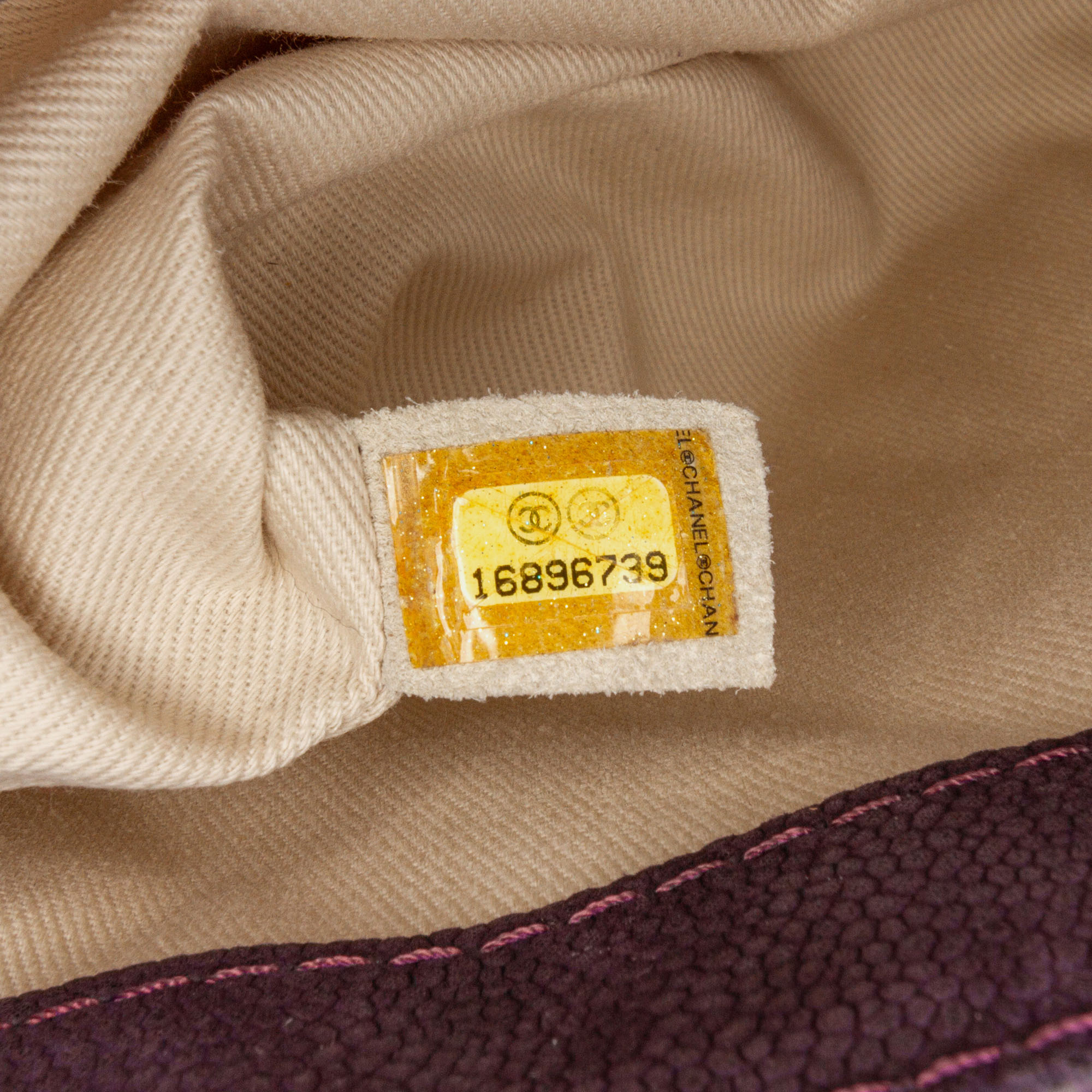 Chanel Purple Quilted Iridescent Caviar Lady Pearly Flap 