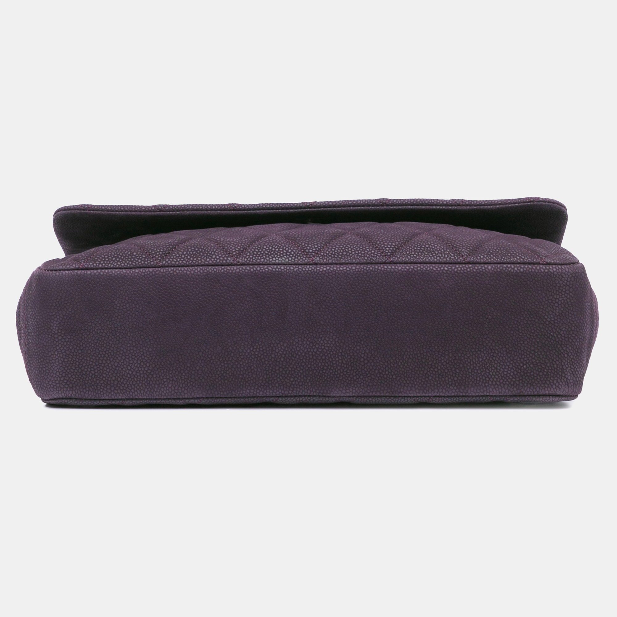Chanel Purple Quilted Iridescent Caviar Lady Pearly Flap 