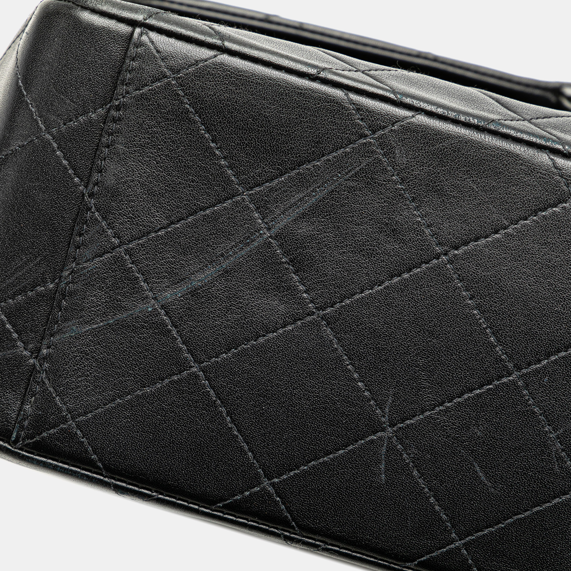 Chanel Black Lambskin Maxi XL Classic Single Flap Bag 