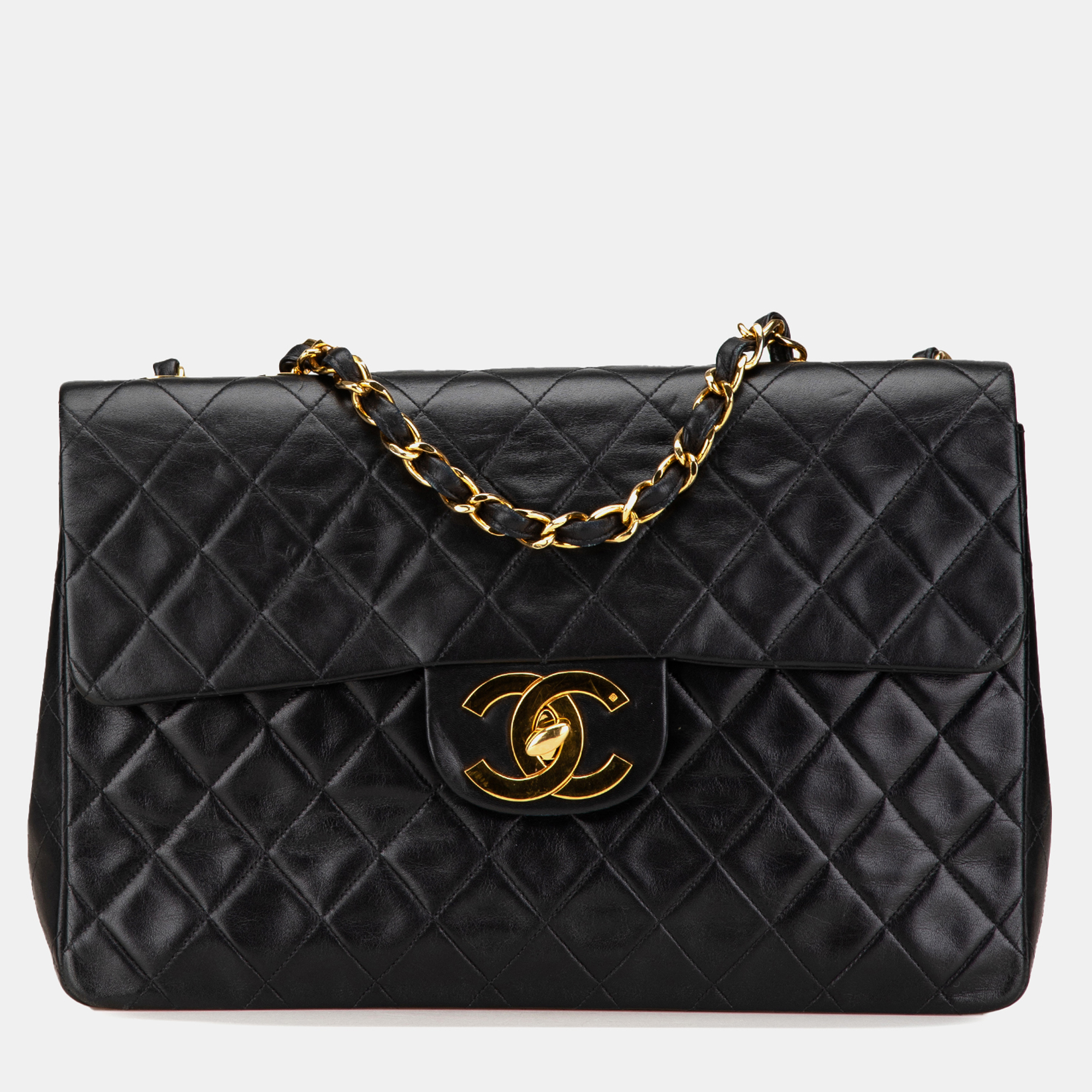 

Chanel Black Maxi  Classic Lambskin Single Flap